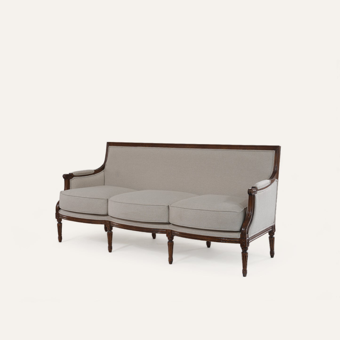 3 Seater Brown Finish Sofa