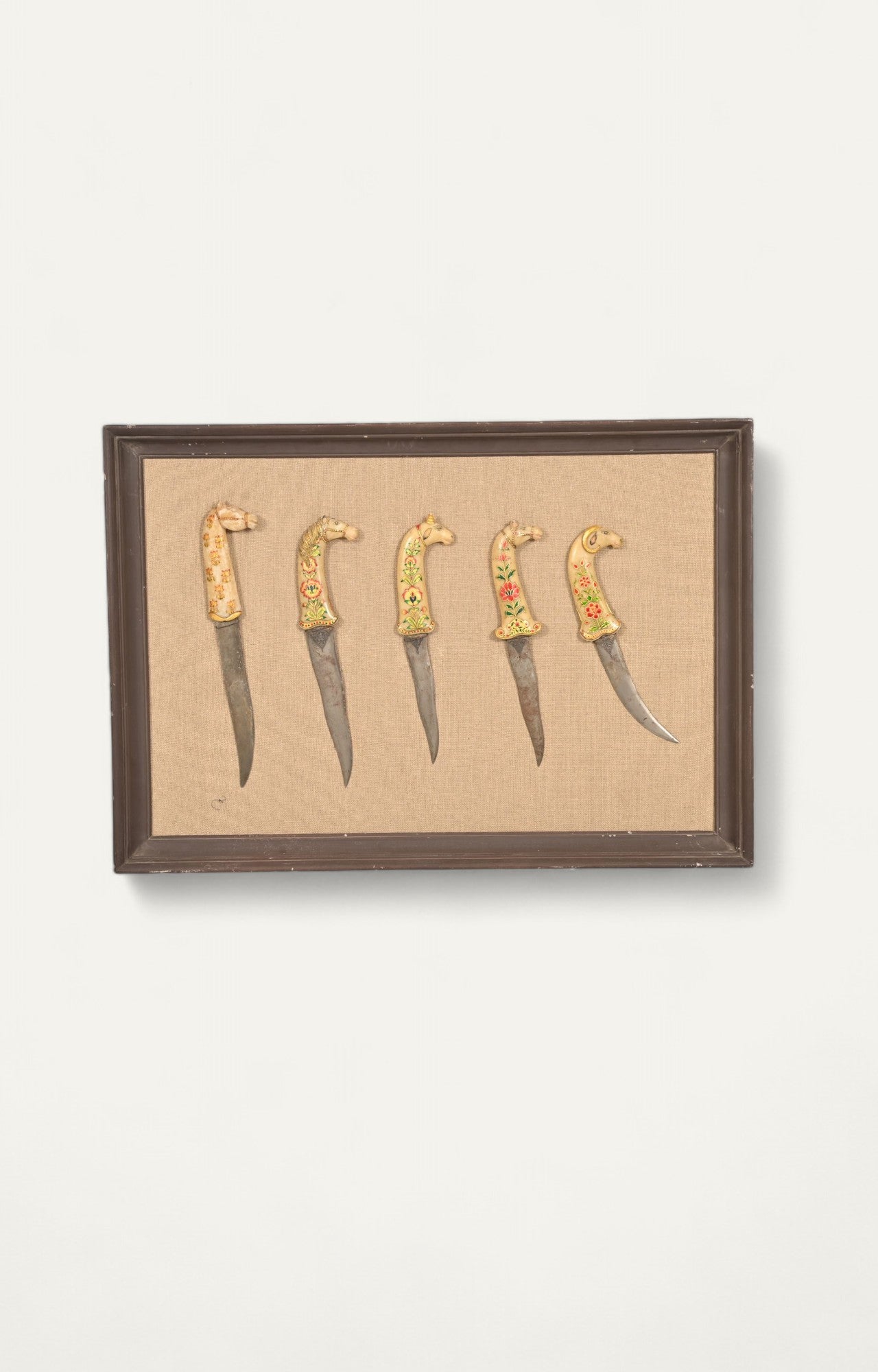 Vintage Bone Inlay Knife Wall Frame