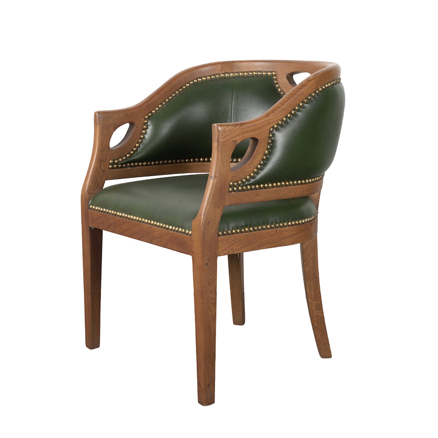 Oak Classic Leather Tub Chair