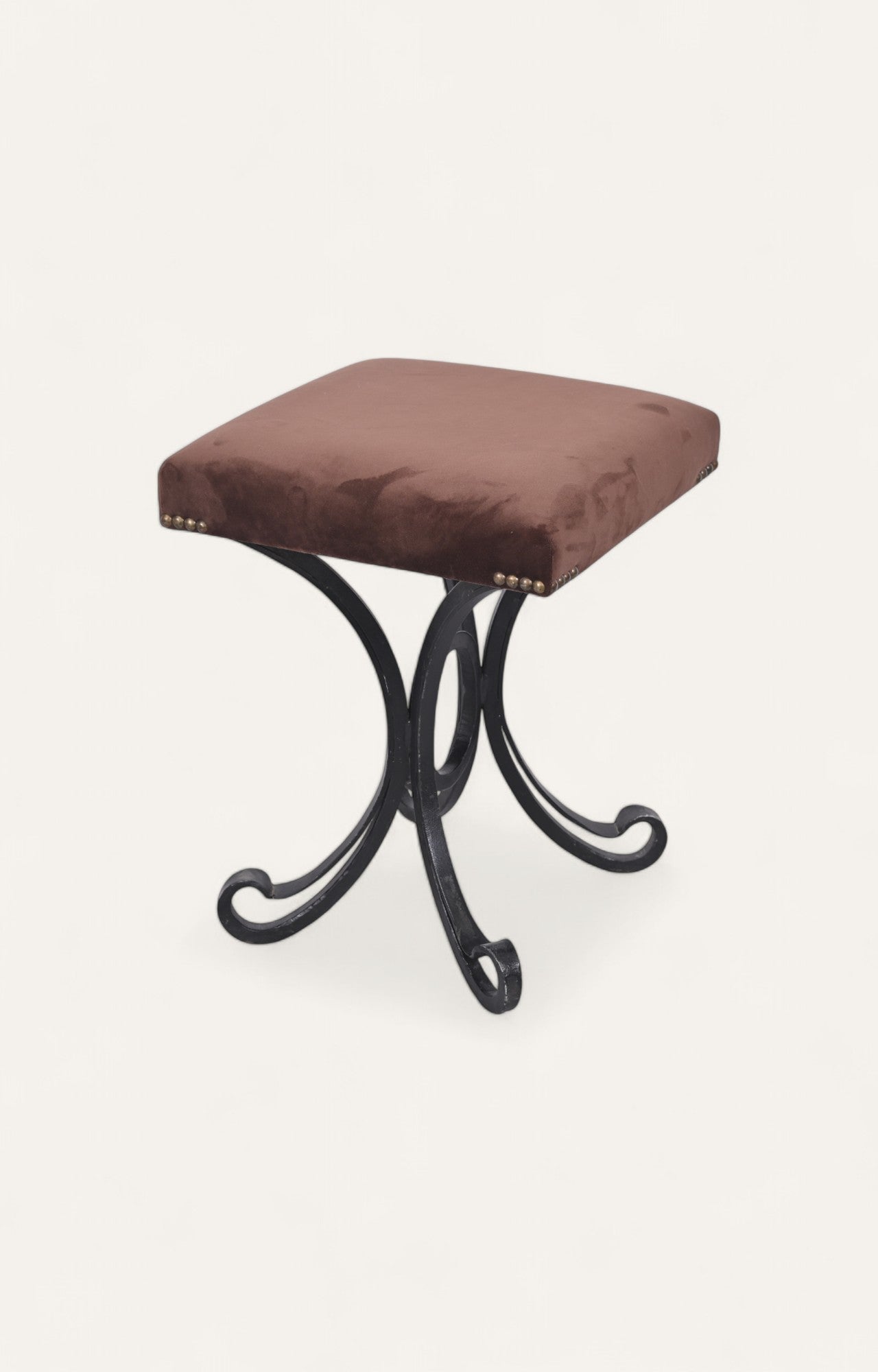 Iron Upholstered Stool