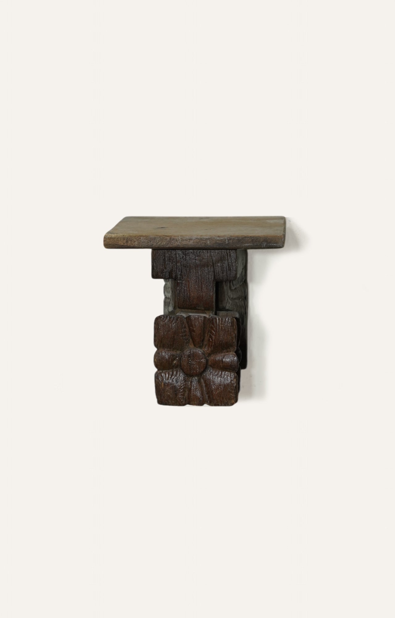Rustic Aged Wooden Wall Bracket