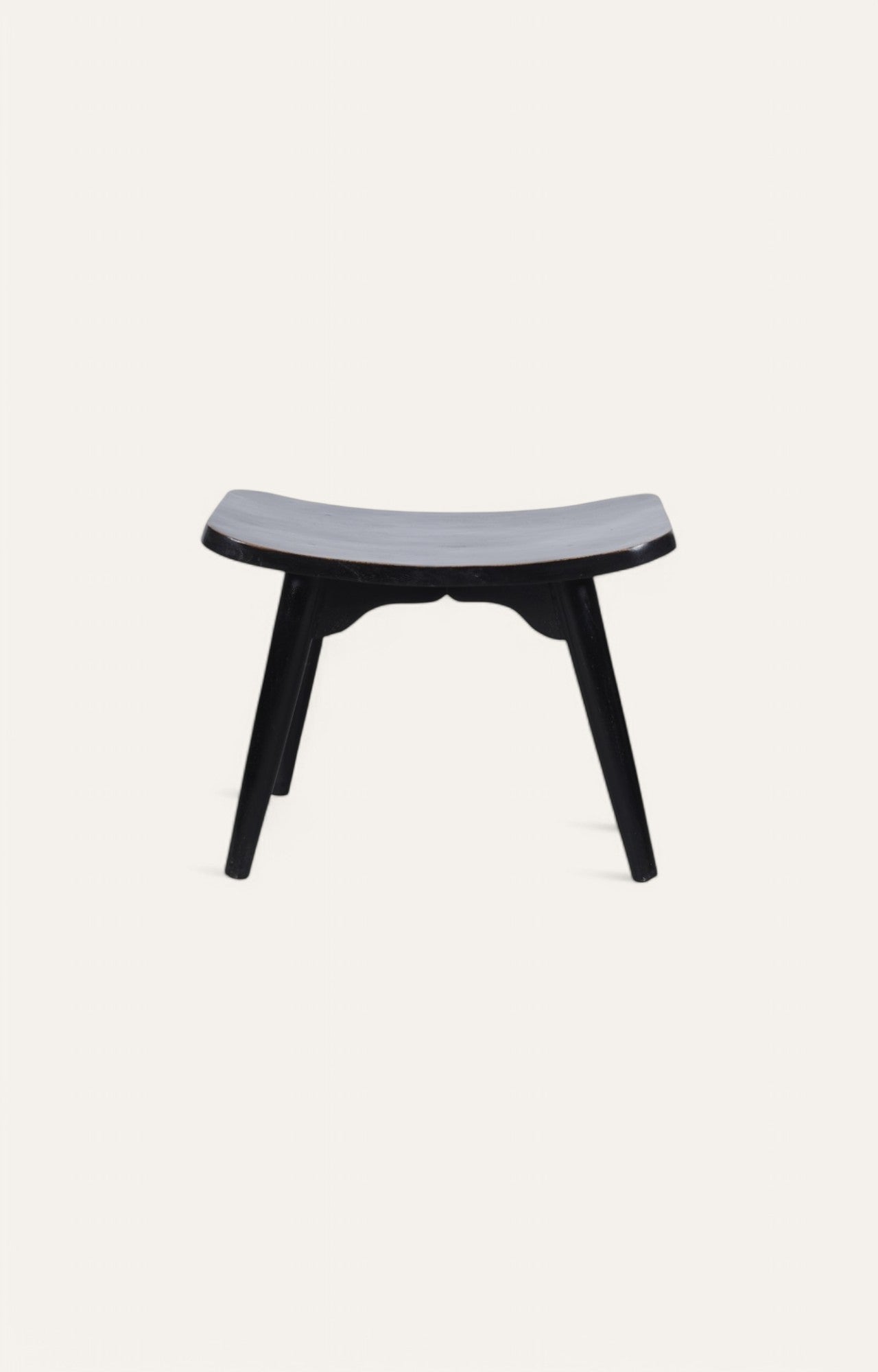 Black Stool with Curved Seat