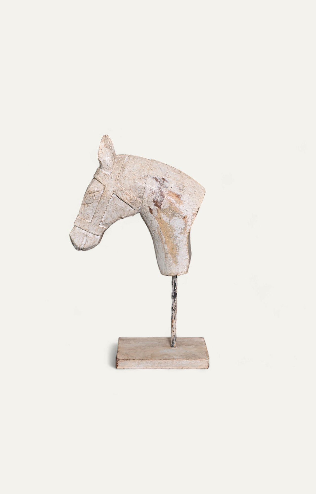 Wooden Animal Head On Stand