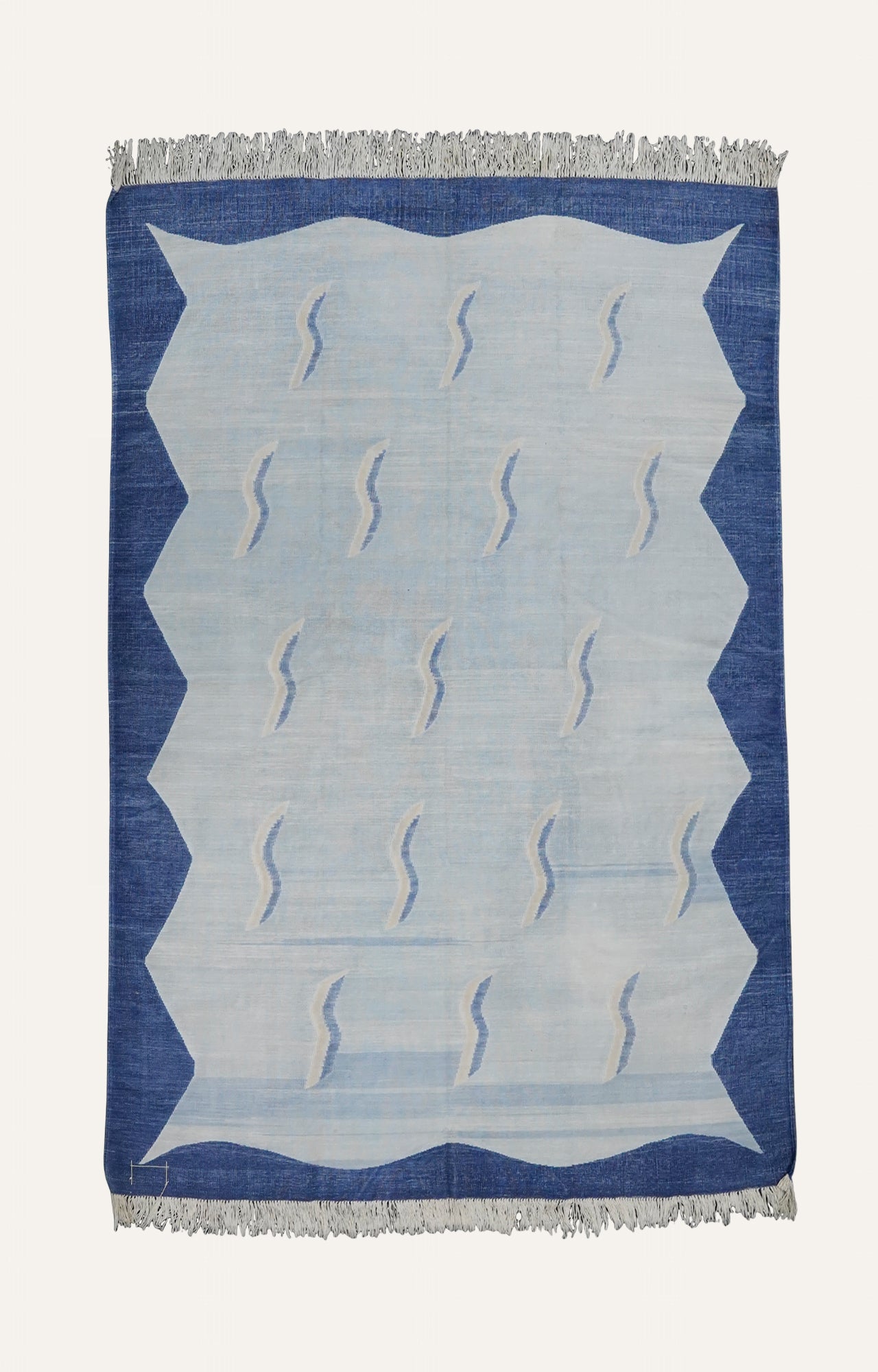 Wavy Handwoven Cotton Rug