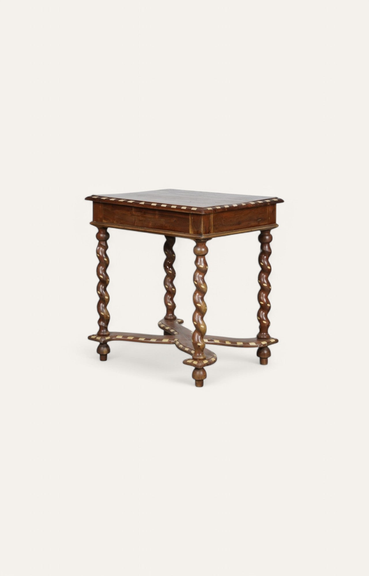 Barley Twist Inlay Side Table