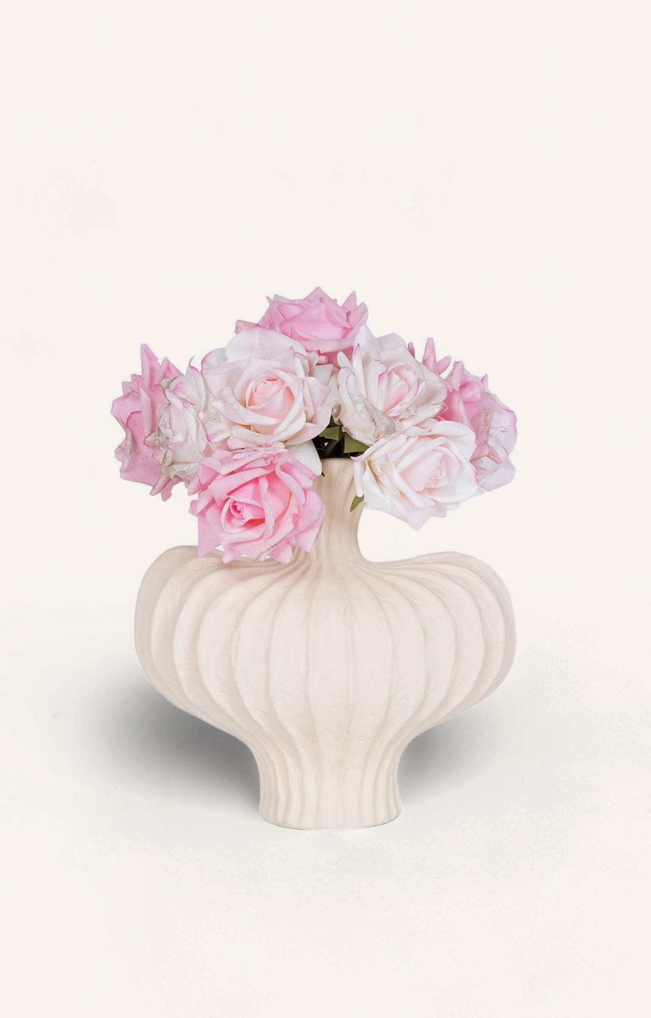 Off-White Swirl Accent Vase