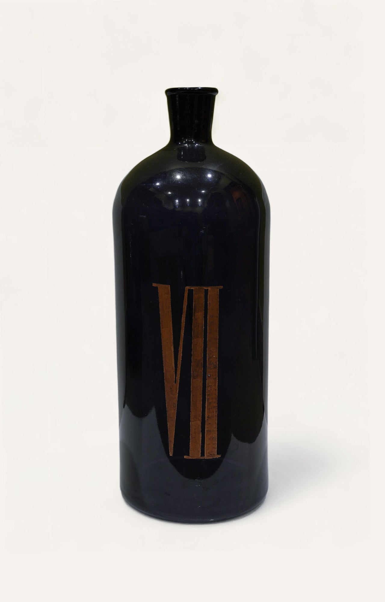Classy Black Bottle-Design Glass Vase
