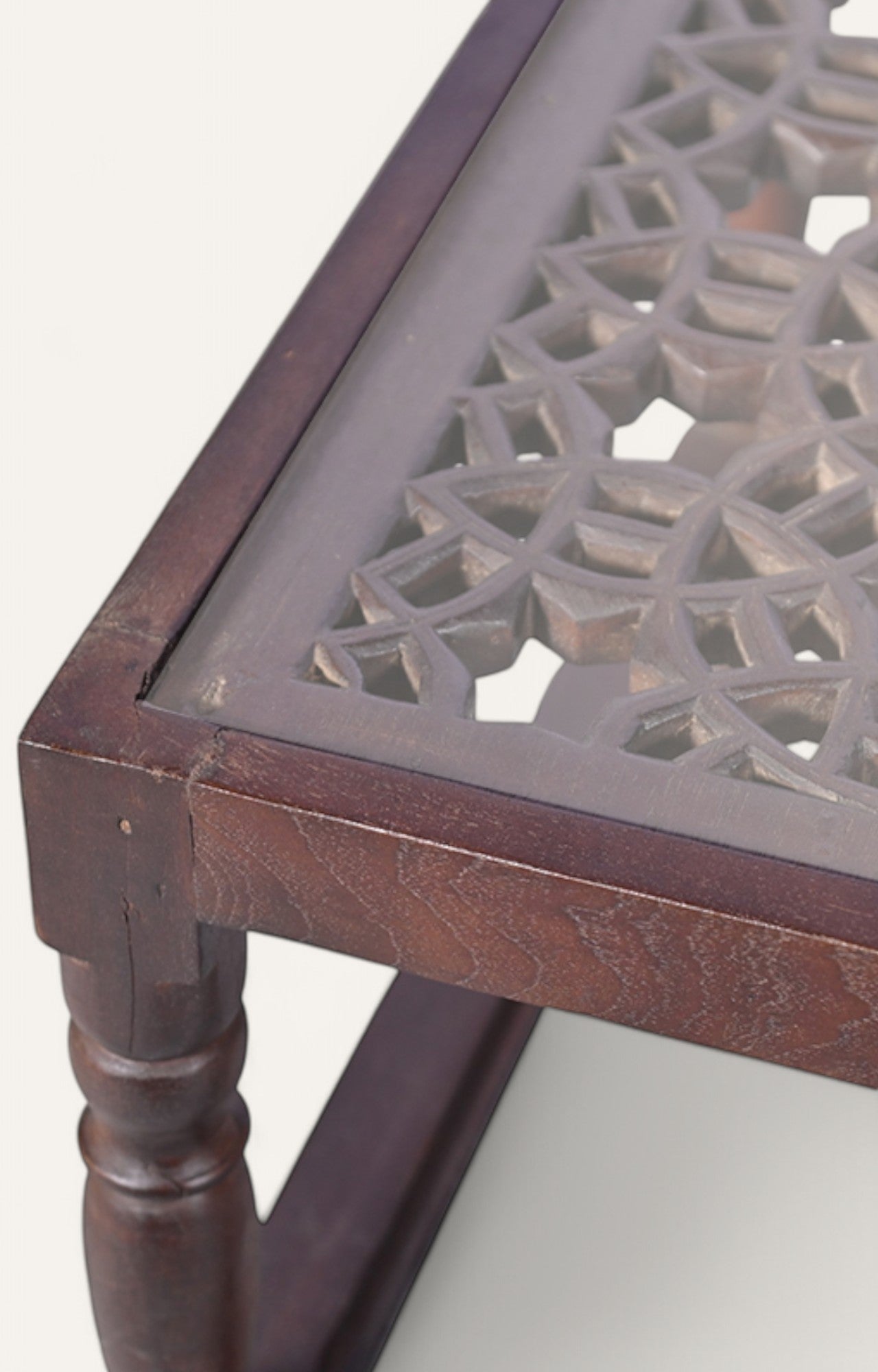 Royal Hand Carved Wooden Side Table