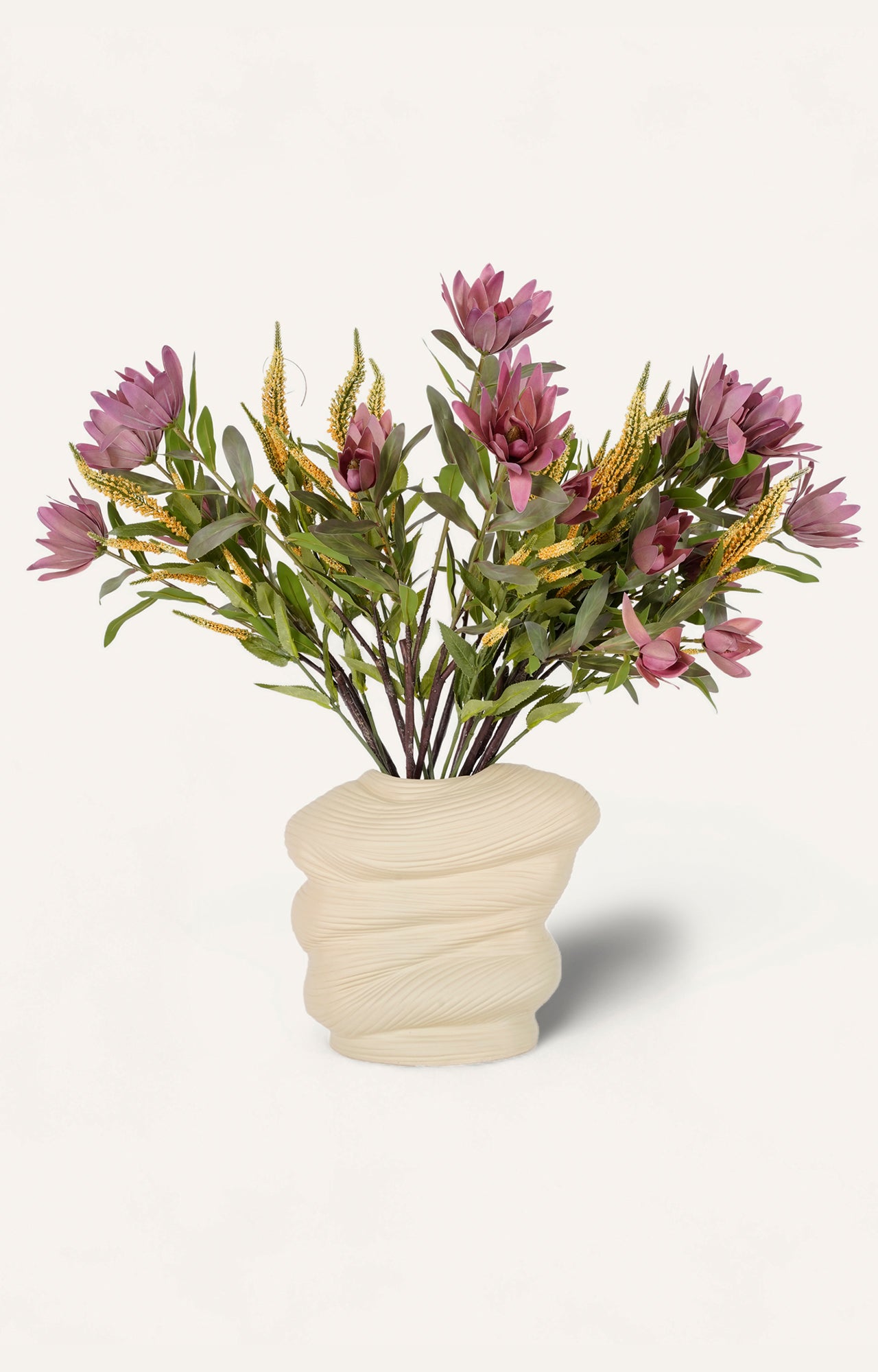 Swirl Texture Resin Planter – Ivory