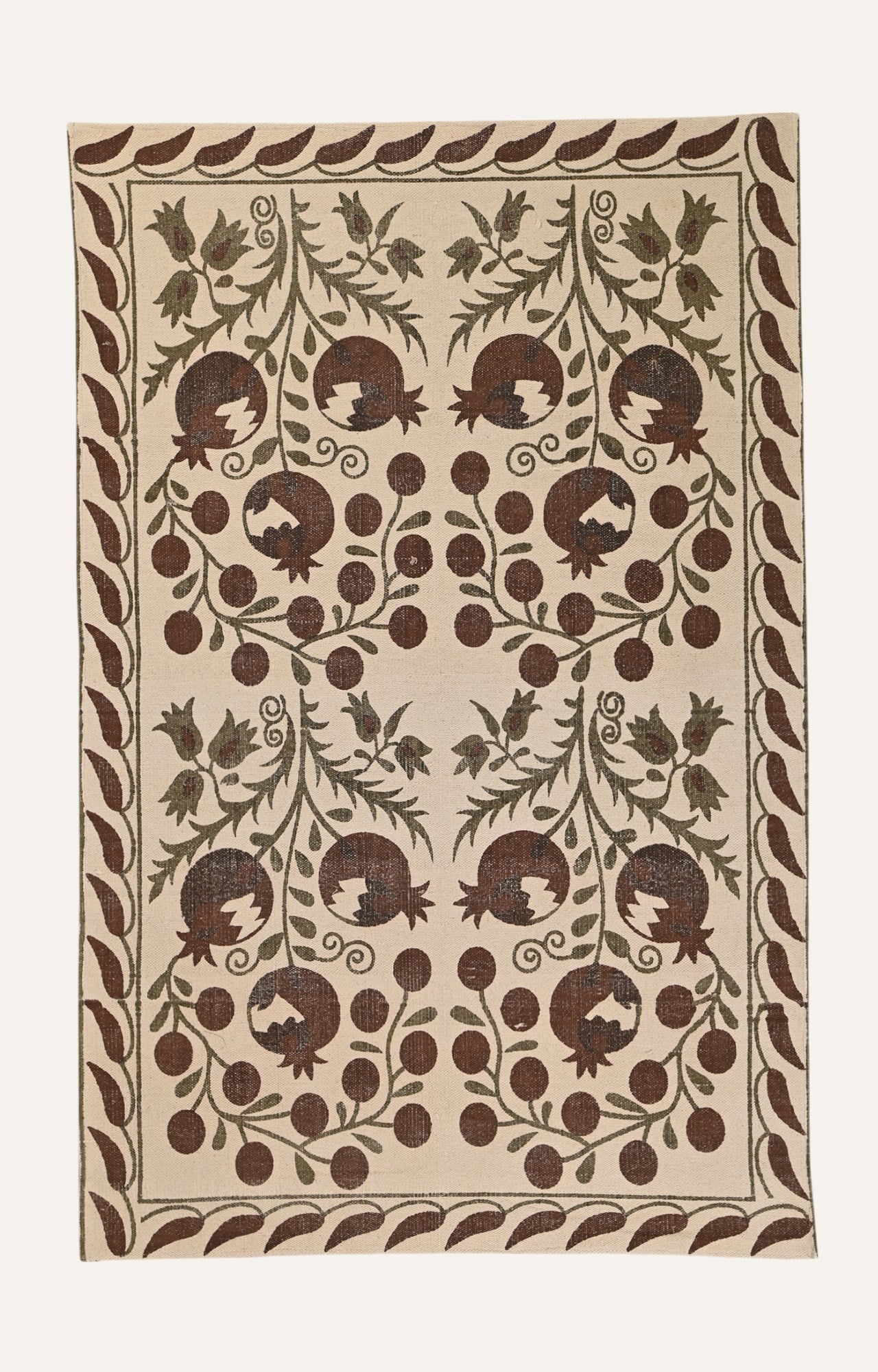 Pomegranate Garden Cotton Rug