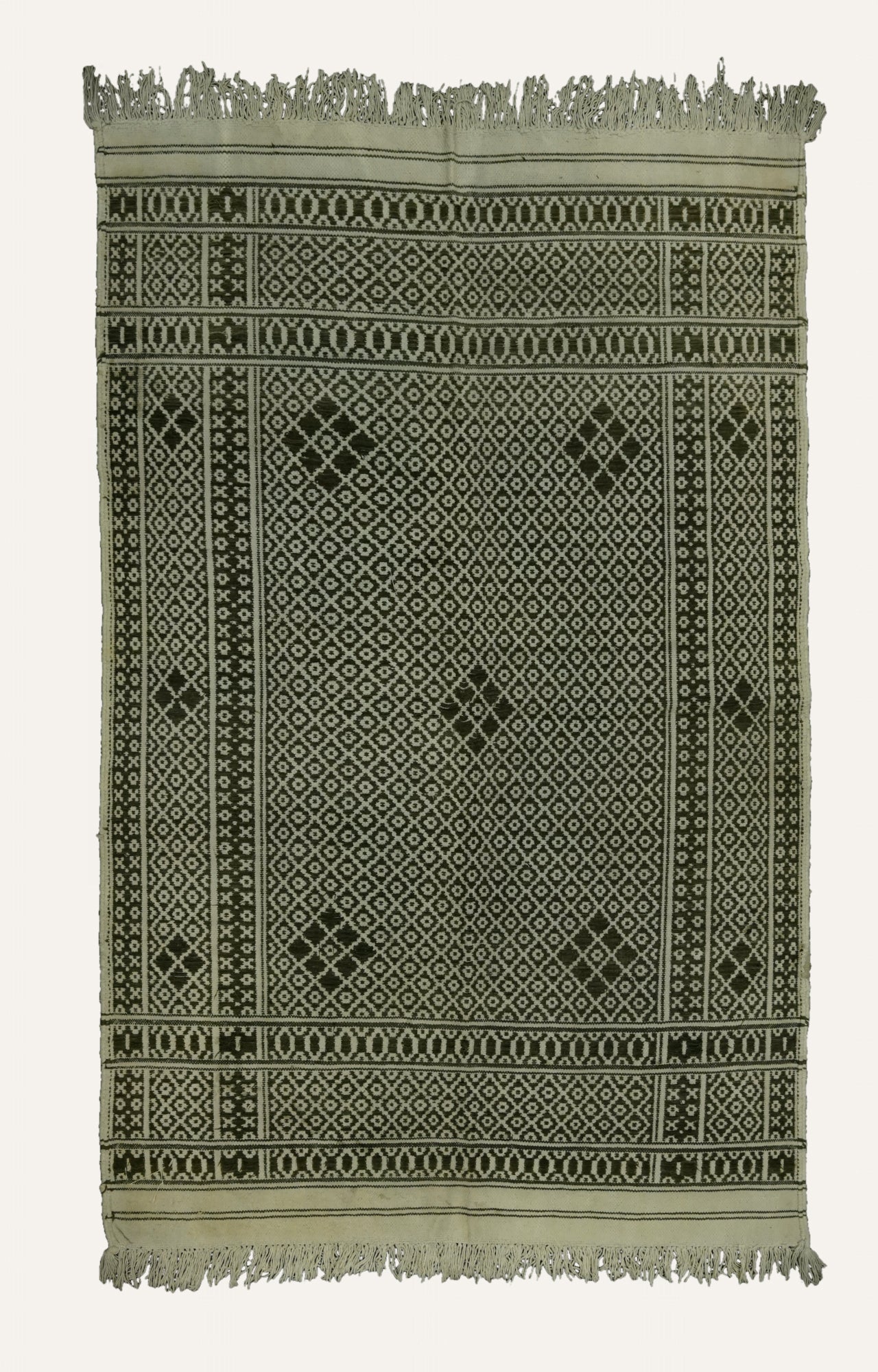 Paithani Handwoven Cotton Rug with Tassels