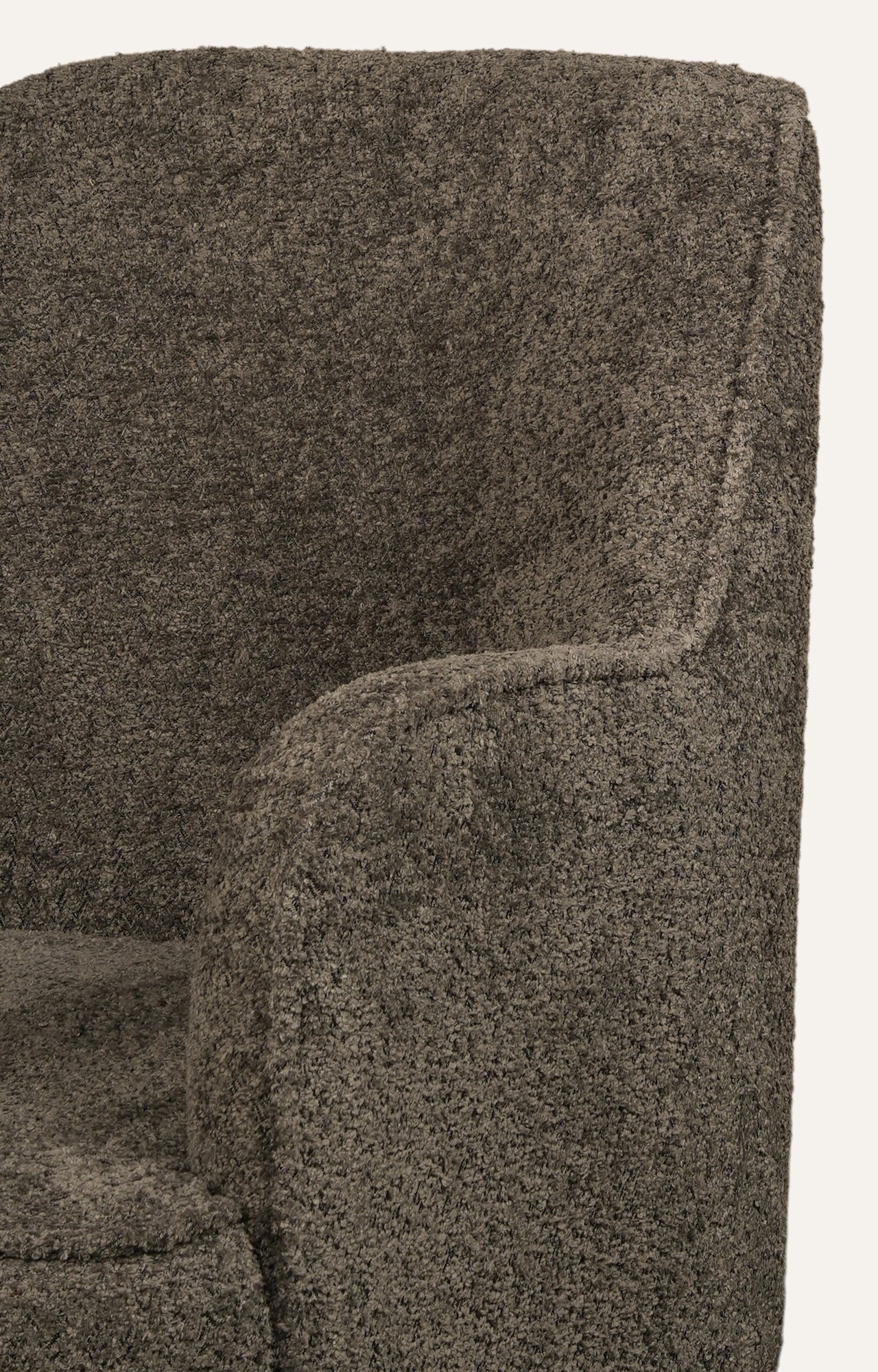 Modern Charcoal Upholstered Armchair with Metal Legs