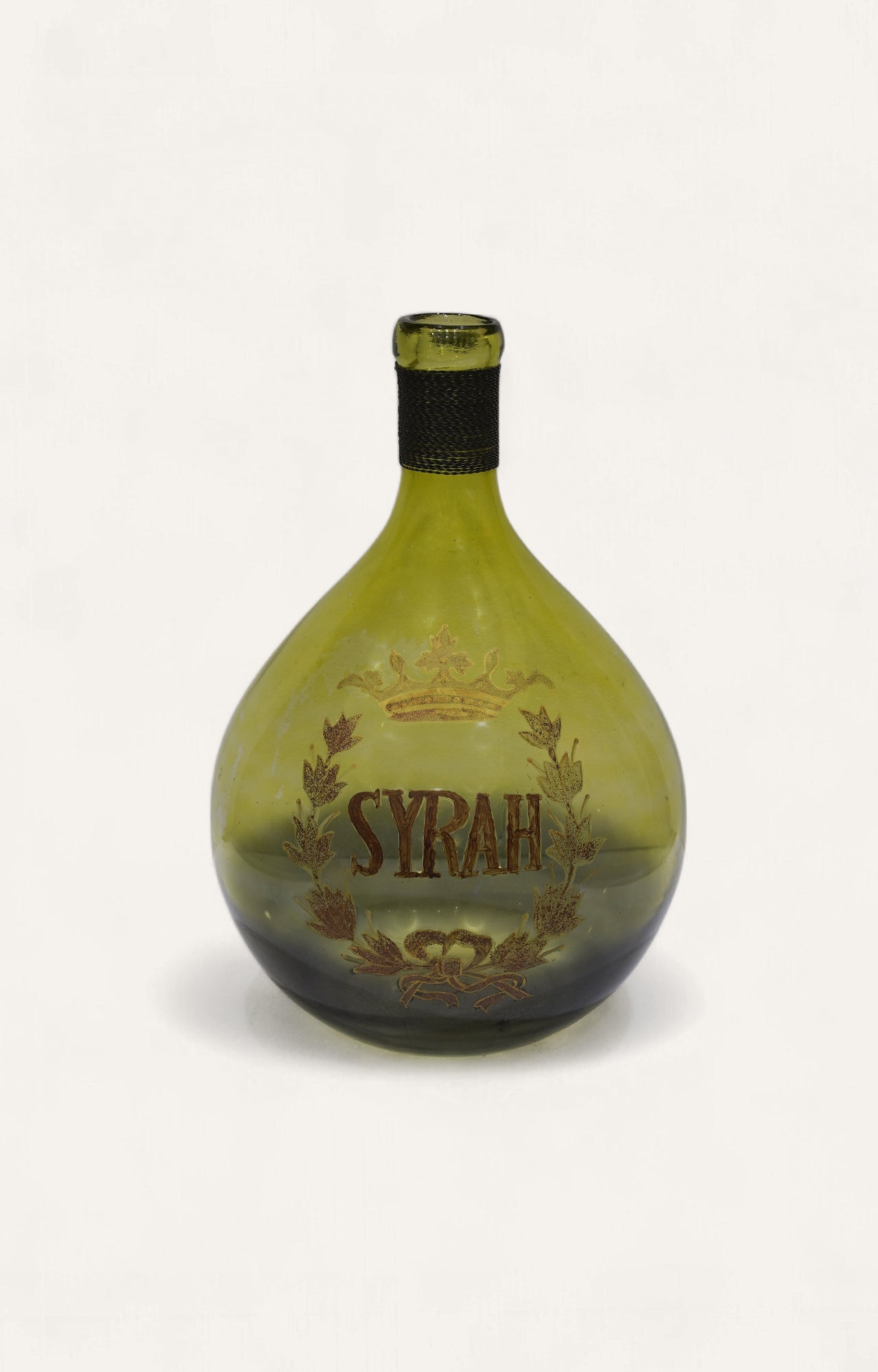 Olive-Bronze Syrah Crown Emblem Vase