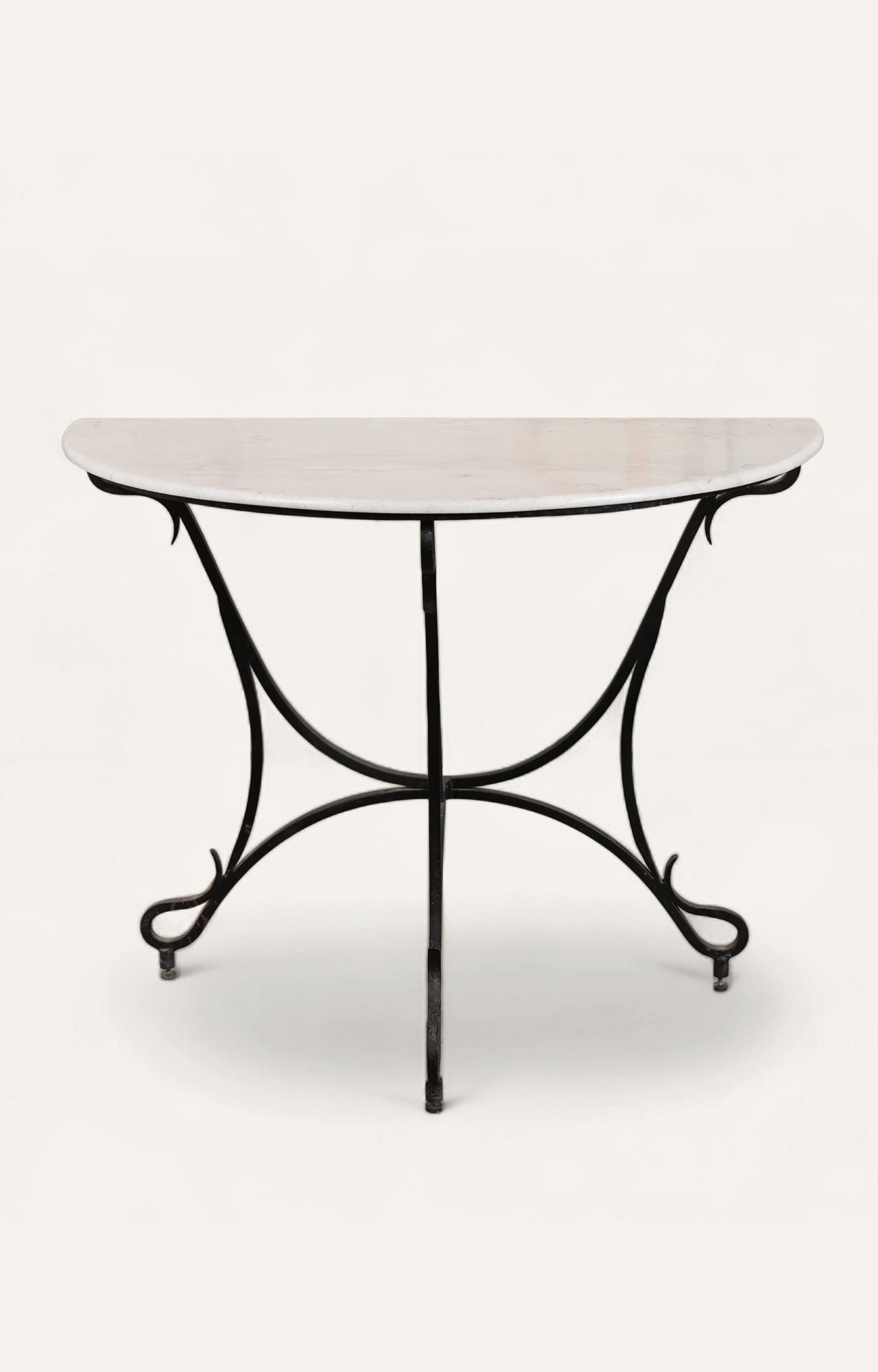 Half Round Marble Console Table