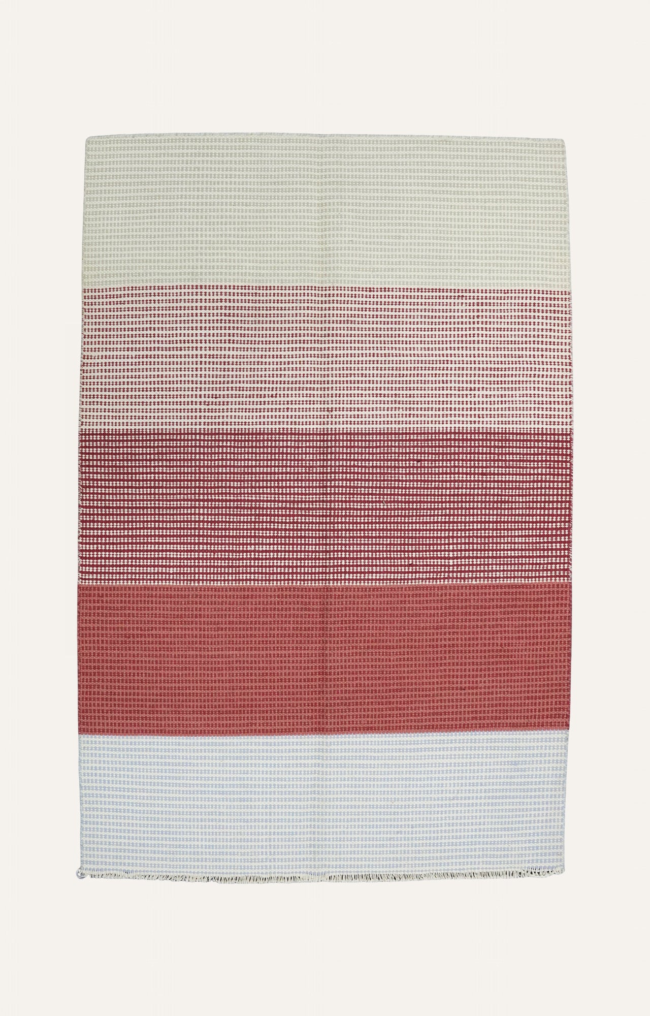 Warm Striped Handwoven Cotton Rug