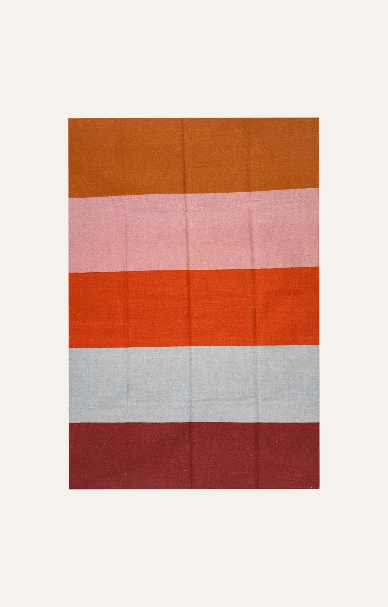 Hand Knotted Striped woolen kilim Rug