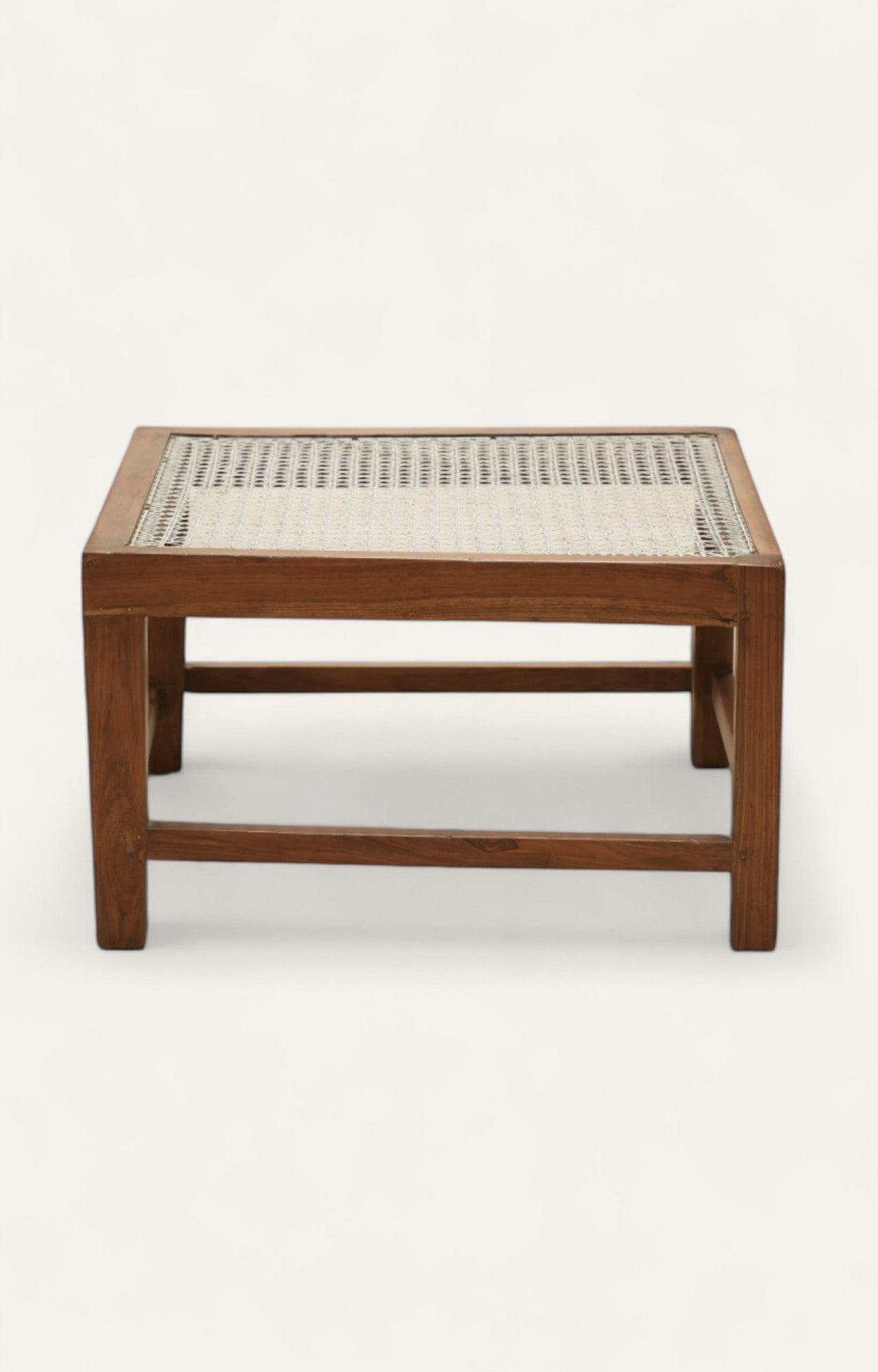 Colonial Wooden Coffee Table with Cane Top
