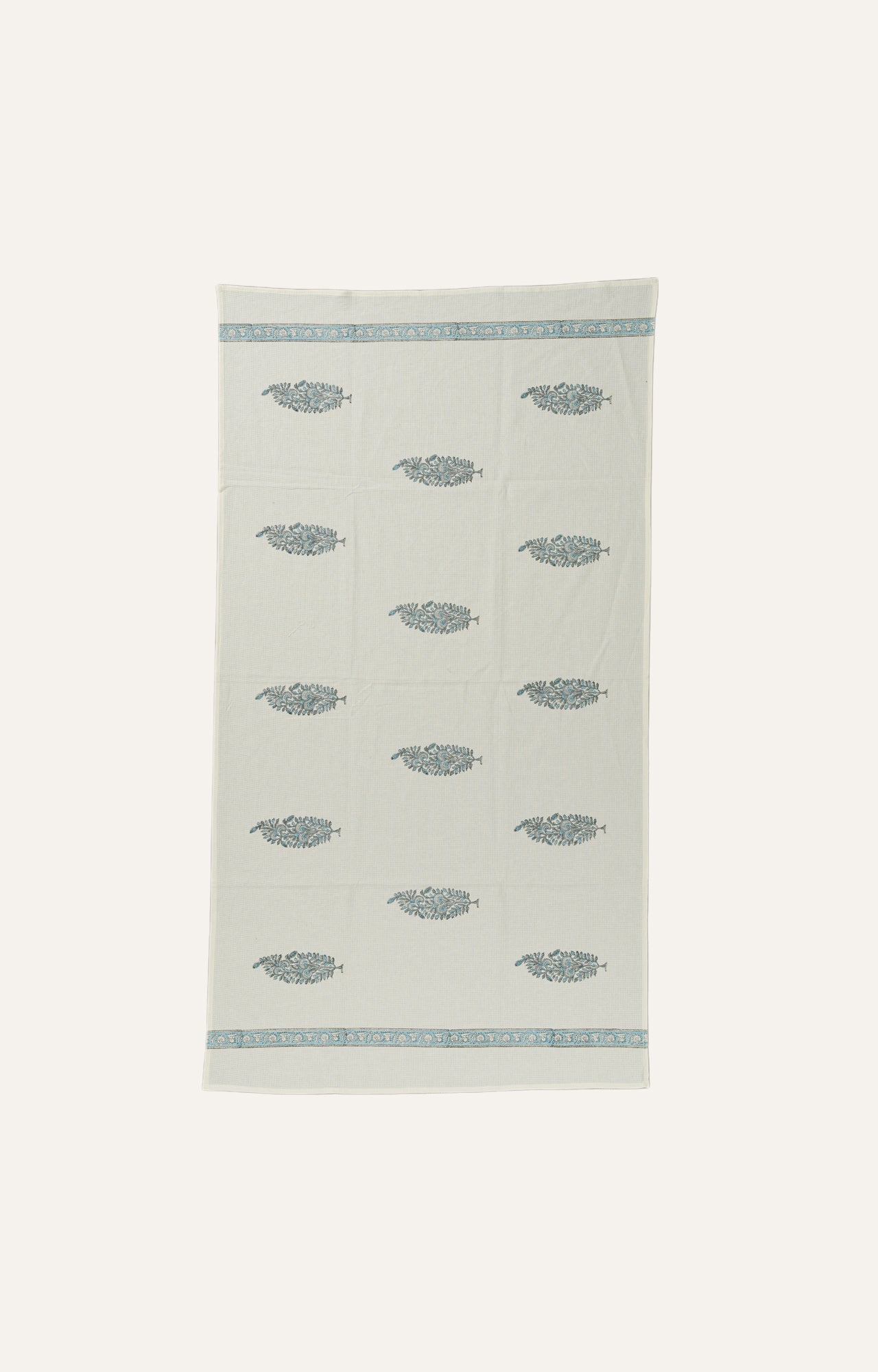 Heritage Blooms: Handprinted Ethnic Towel