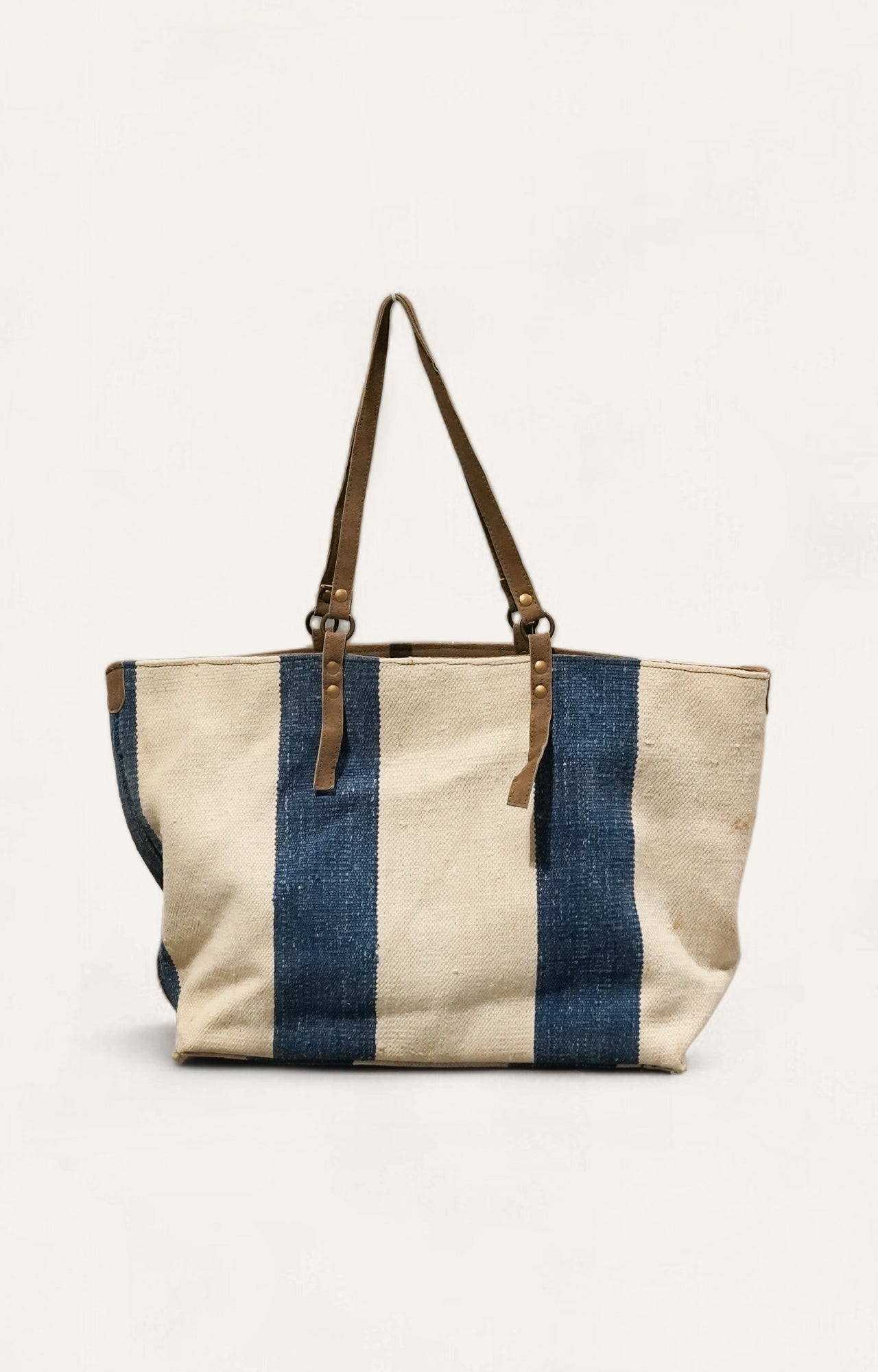 Striped Handwoven Cotton Tote Bag