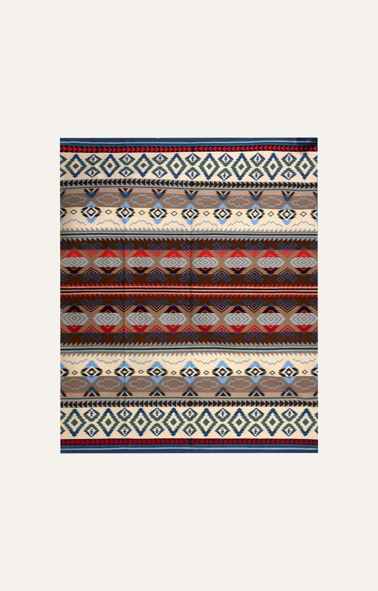 Colorful Handwoven Woolen Rug
