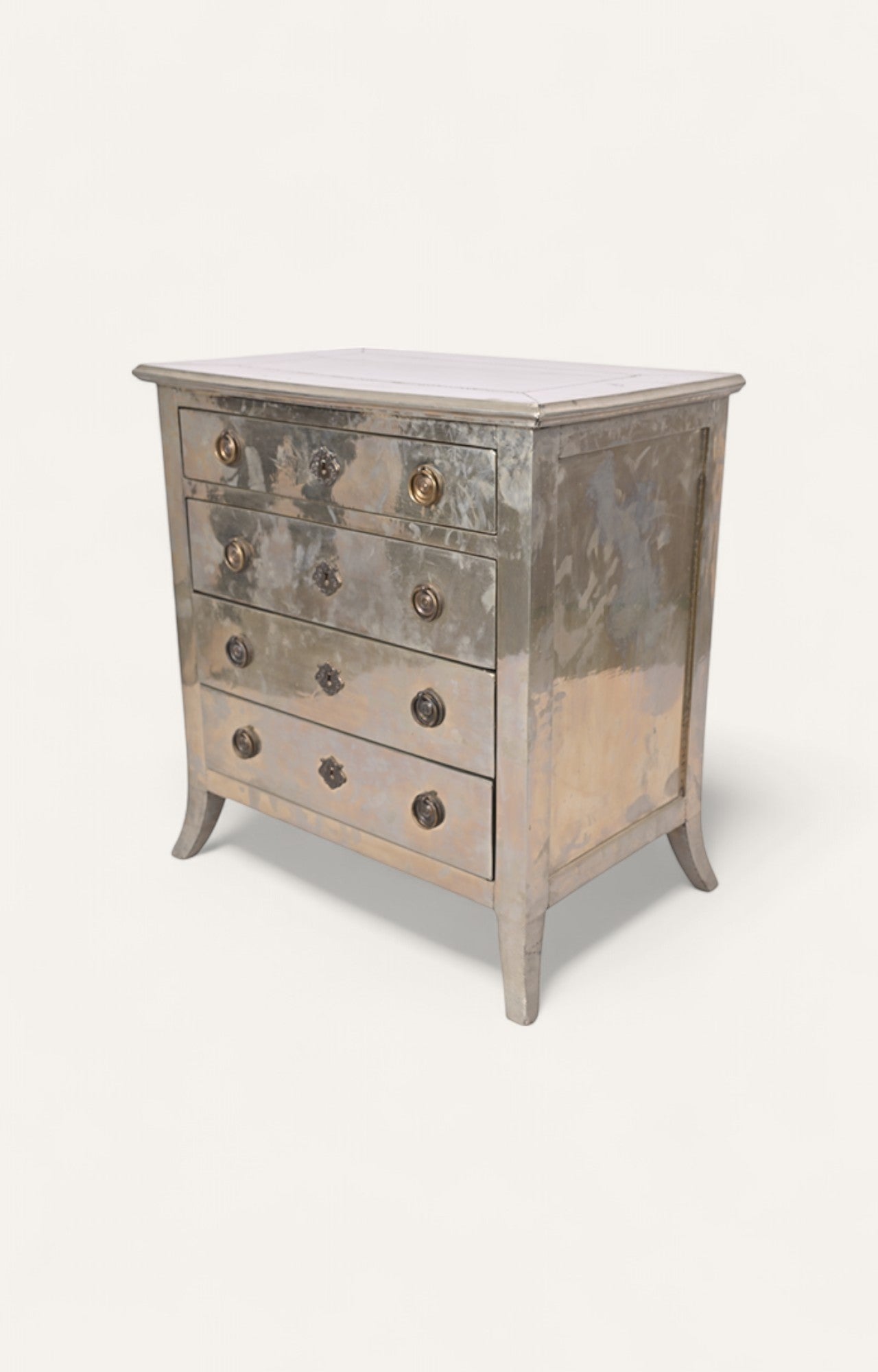 White Metal Chest Of Drawer