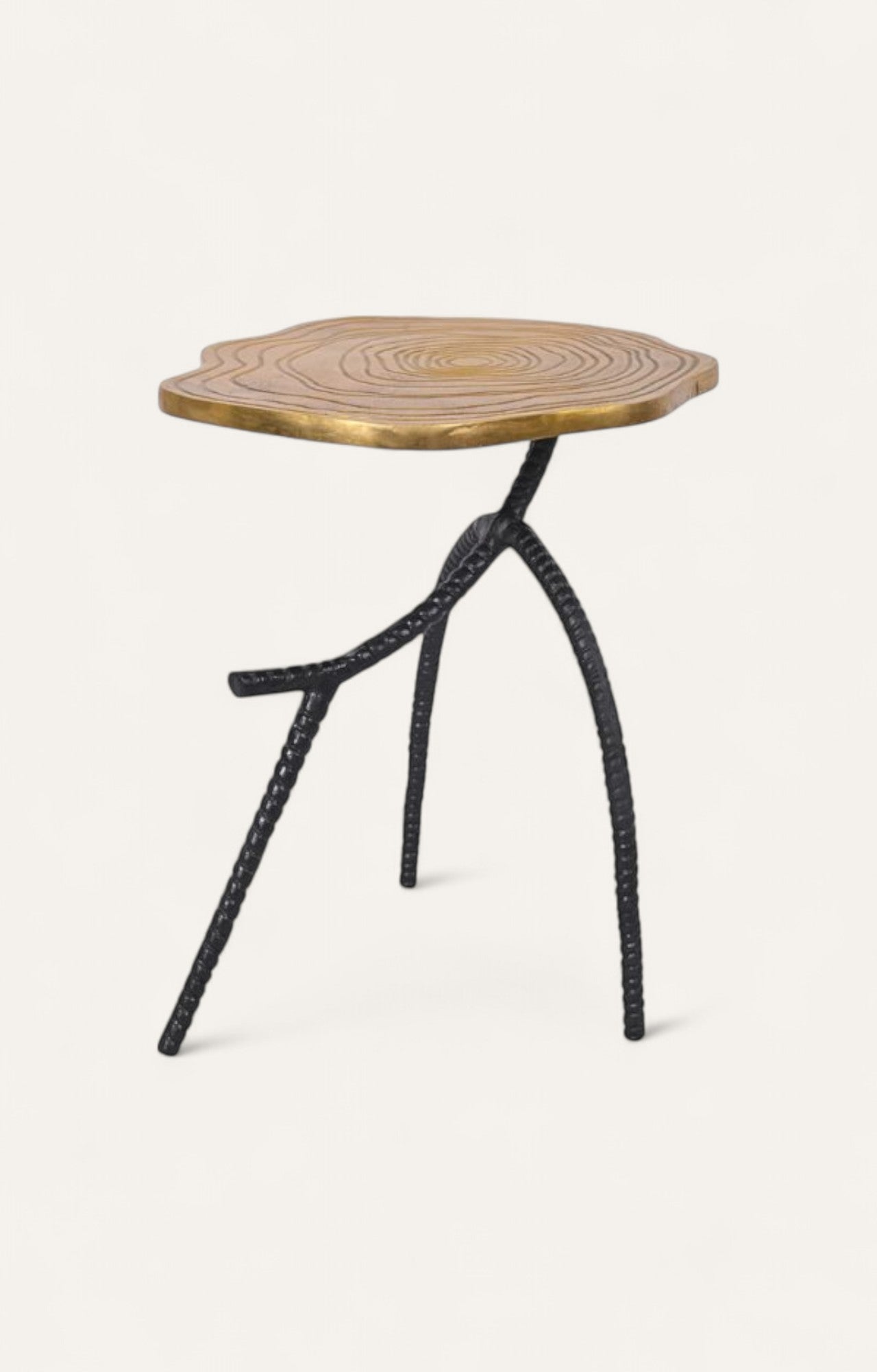 Side Table With Iron Base