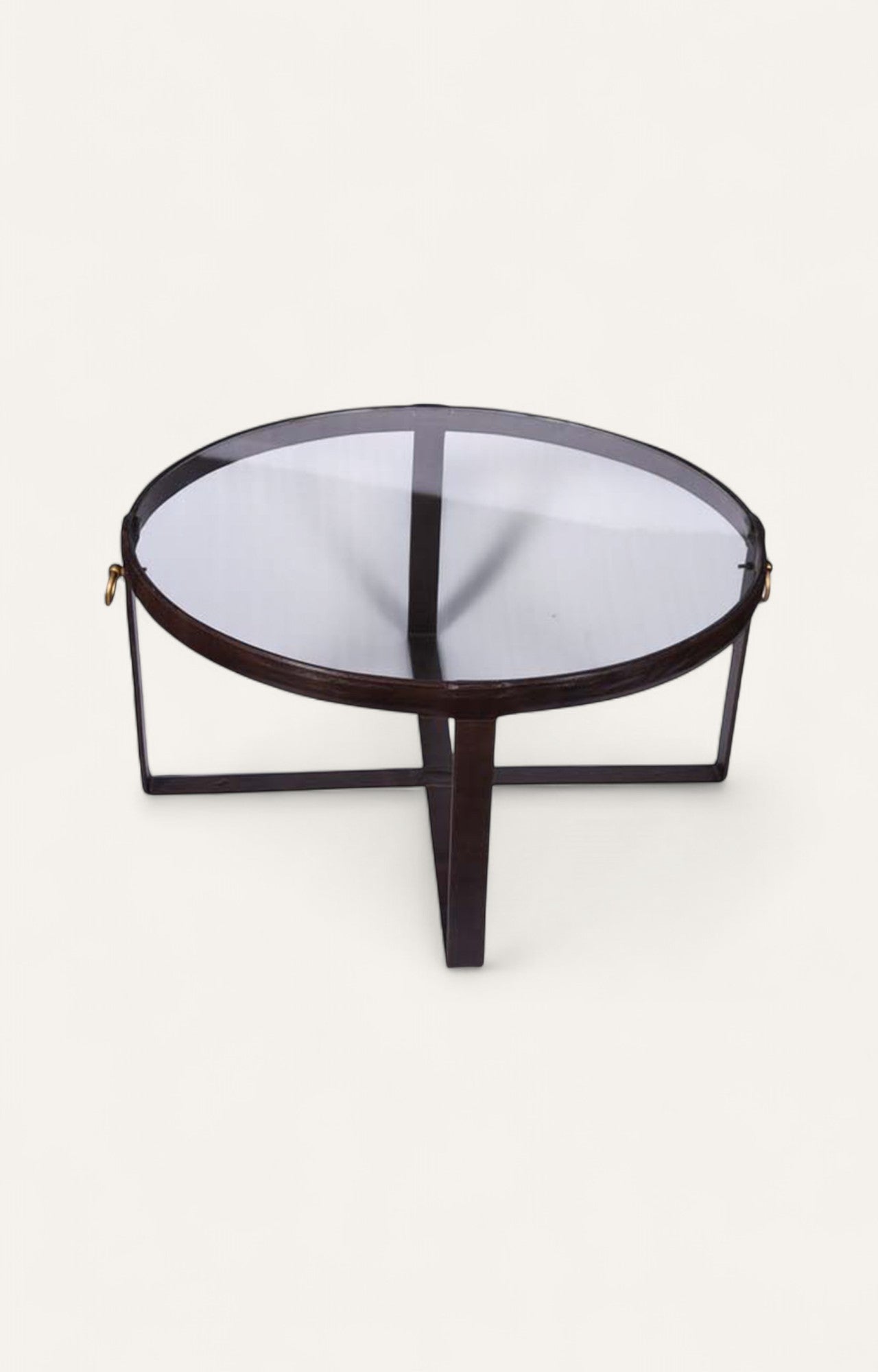 Iron Glass Top Coffee Table