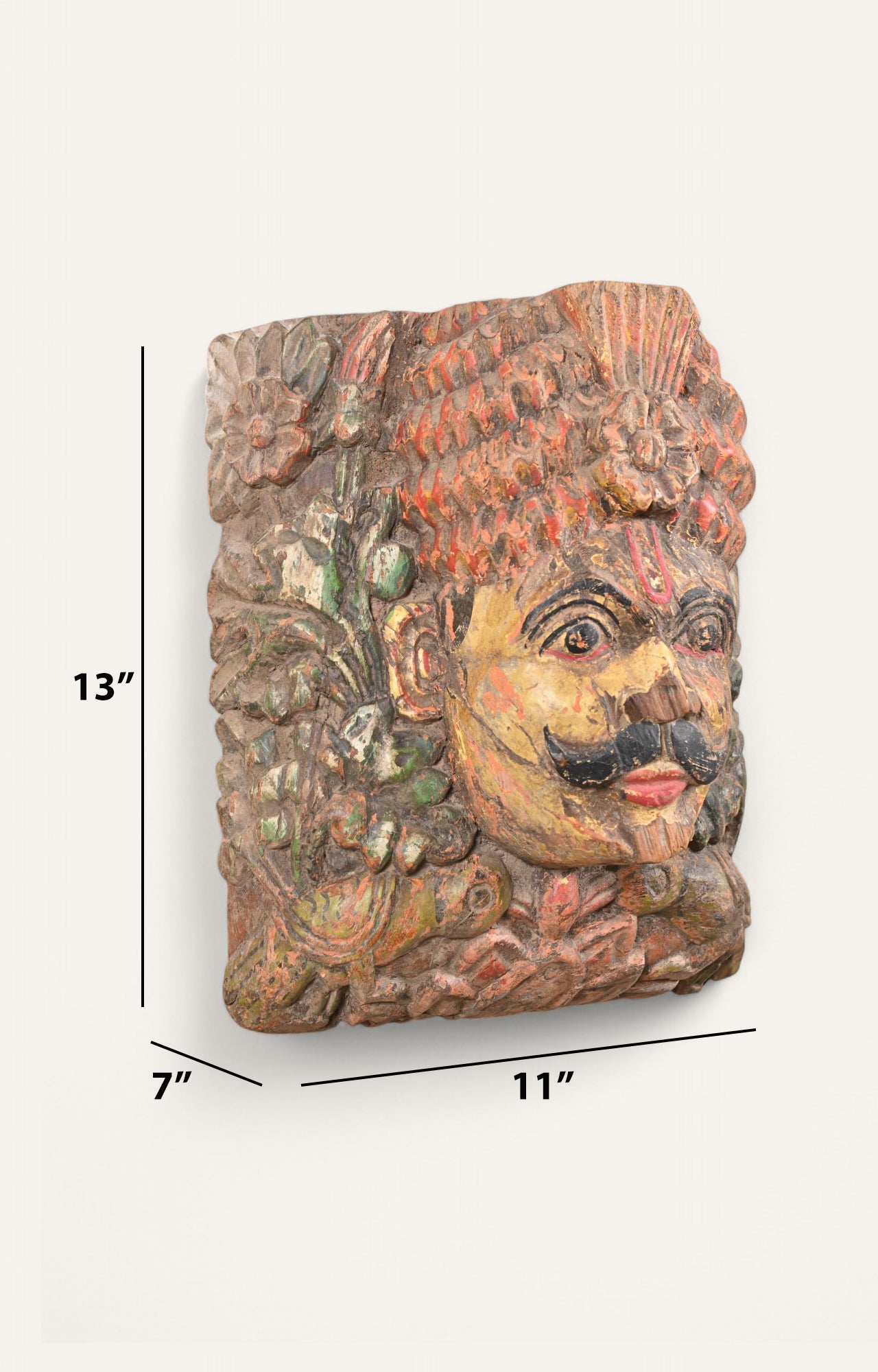 Warrior Spirit Wooden Wall Mask