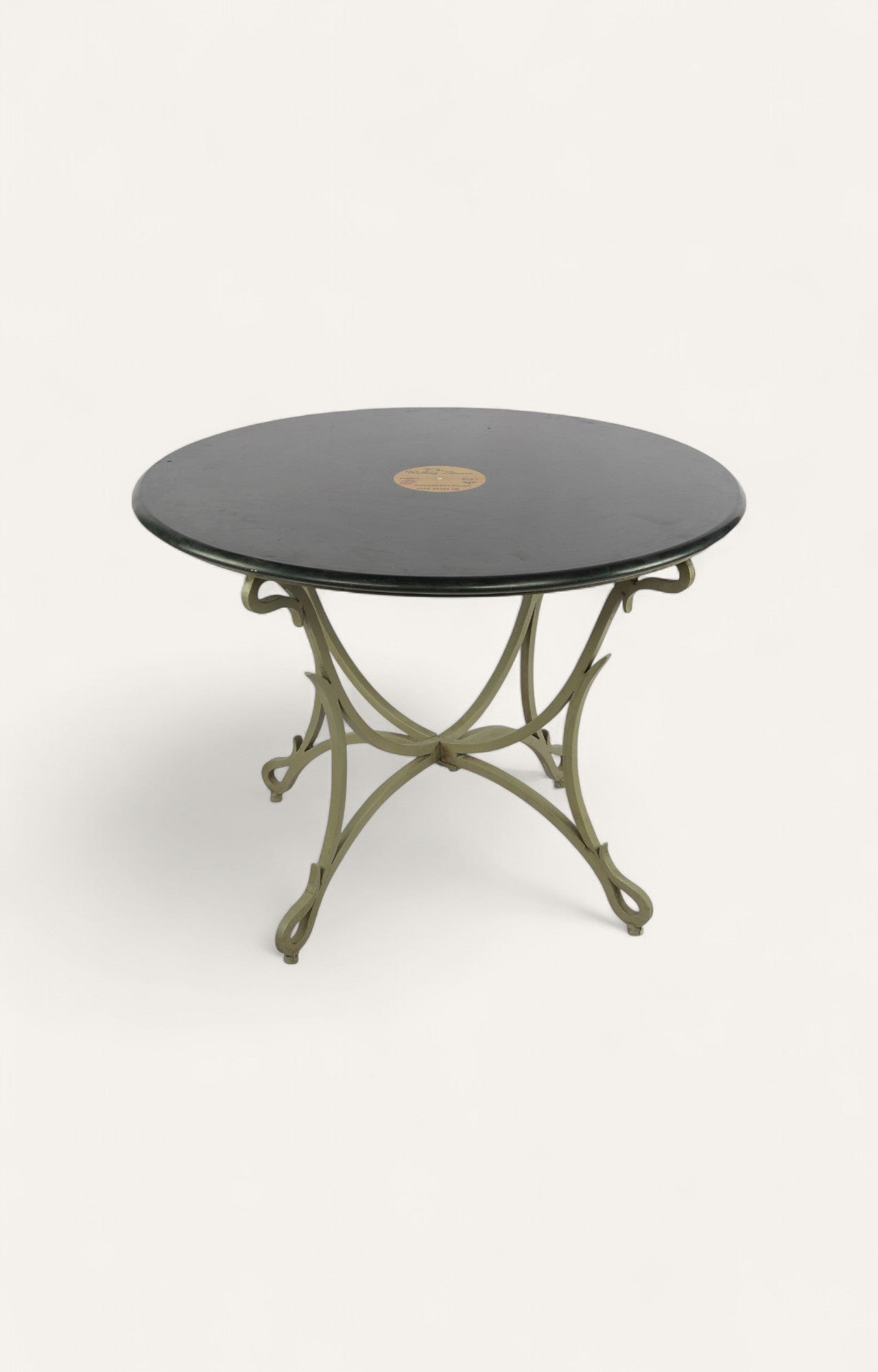 Iron Base With Marble Top Table