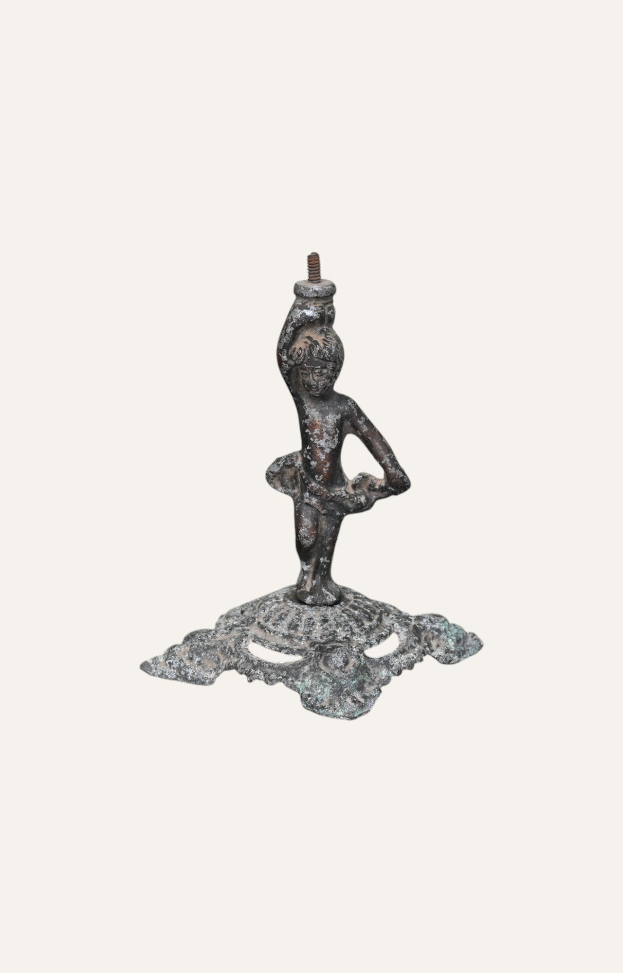 Dancing Woman Brass Candle Holder