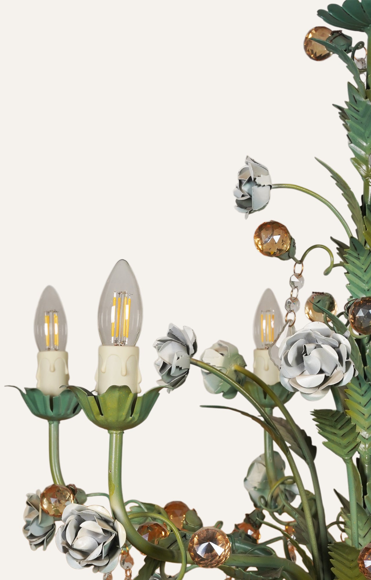 Rustic Bloom Crystal Chandelier