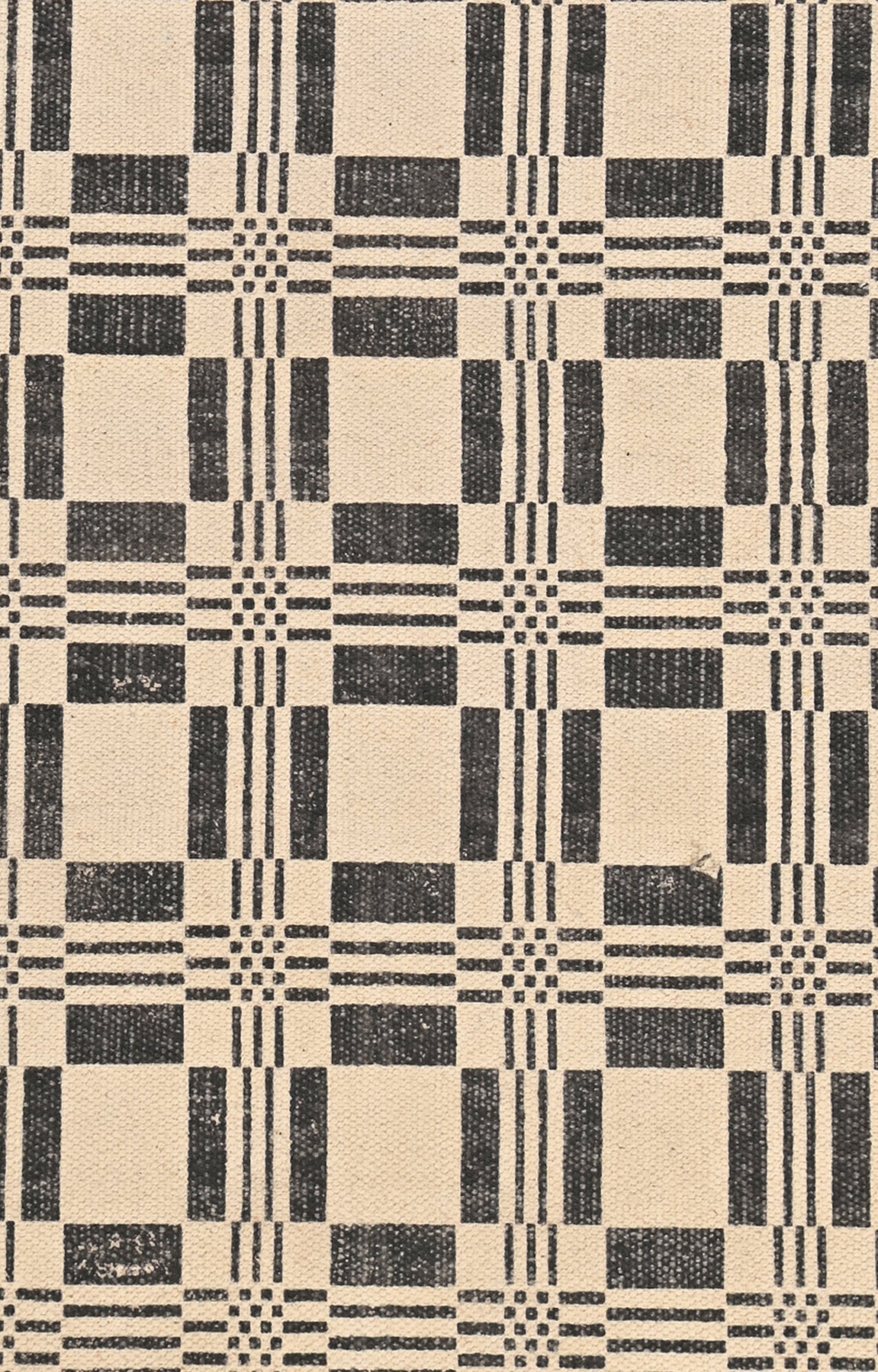 Gridded Weave-Inspired Cotton Rug