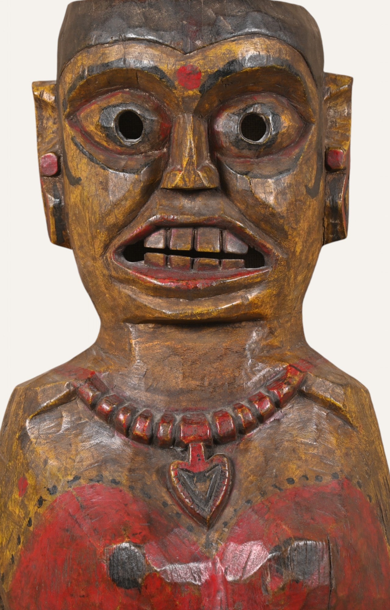 Indian Tribal Woman Wooden Hand Carved Wall Mask