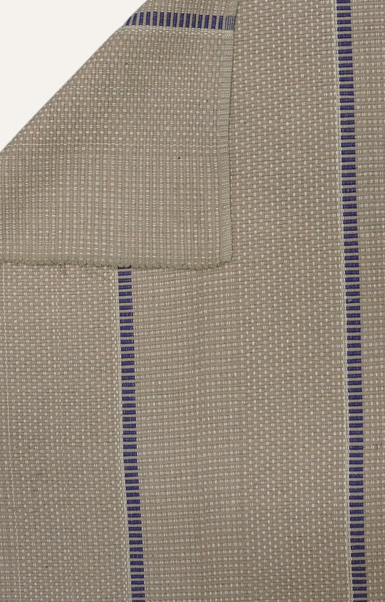 Beige Stripes Handwoven Cotton Rug