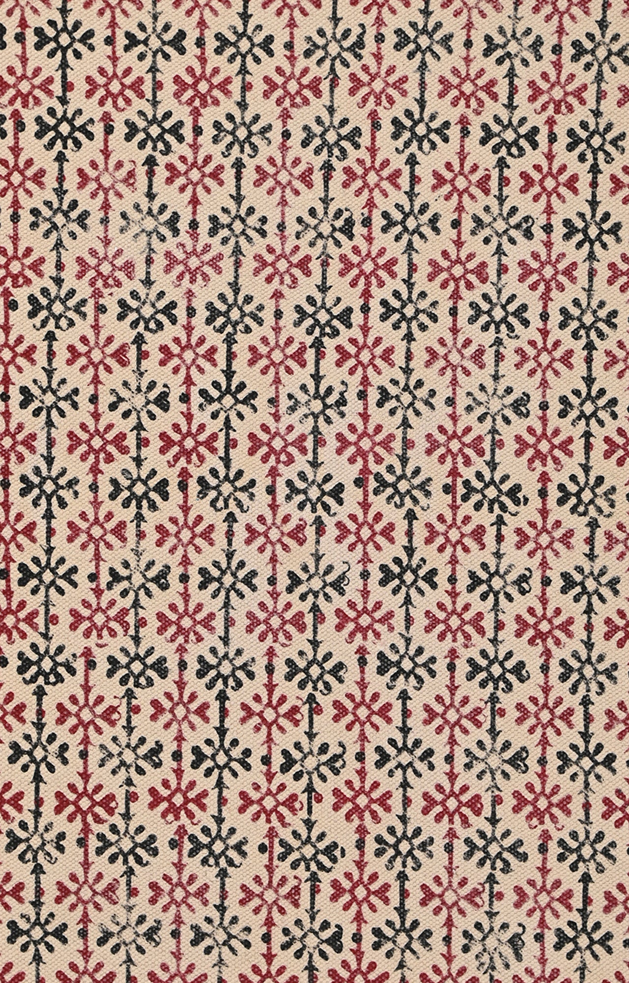 Starburst Motif Block-Printed Rug