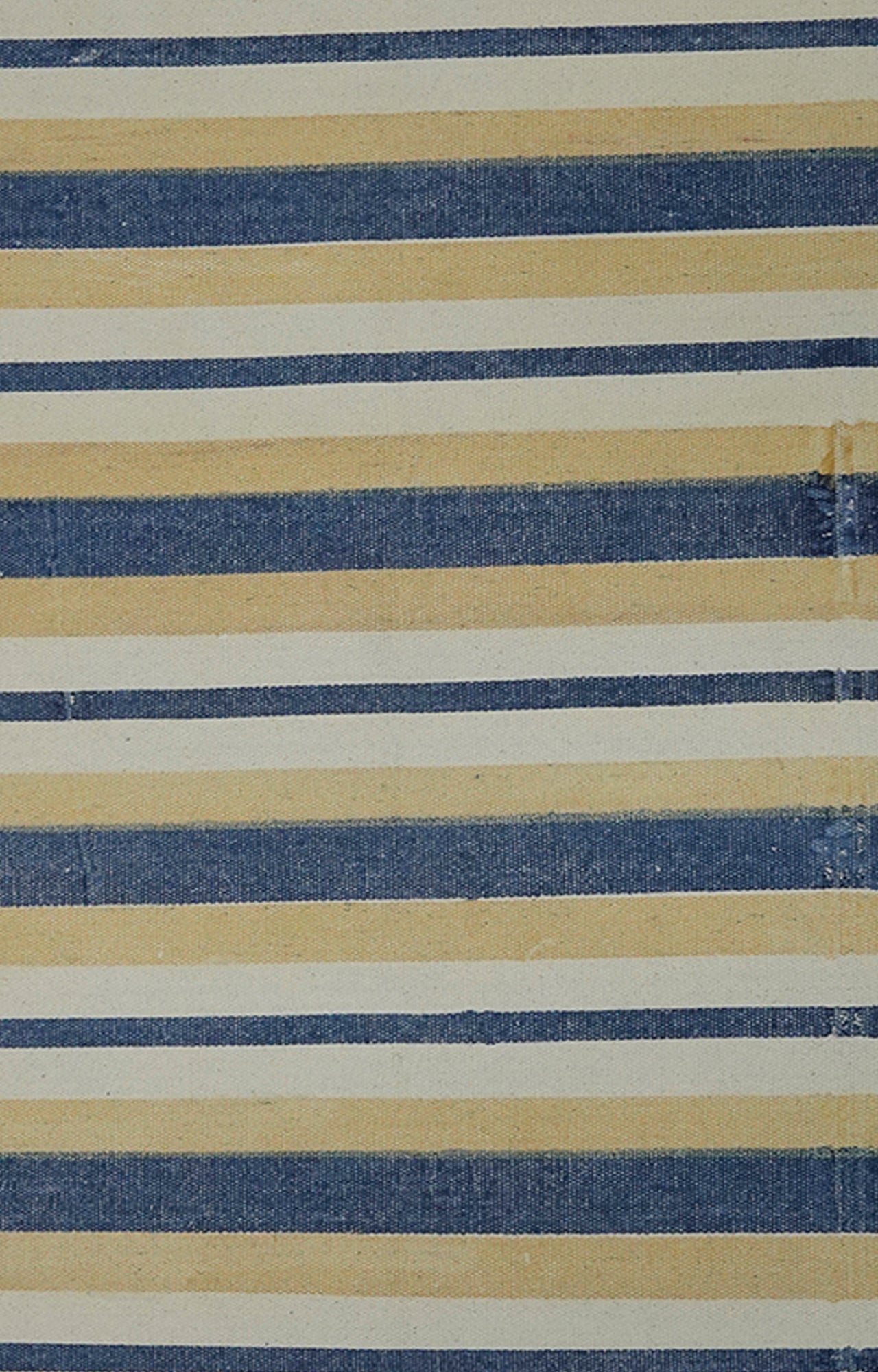 Screen Printed Handwoven Striped Area Rug