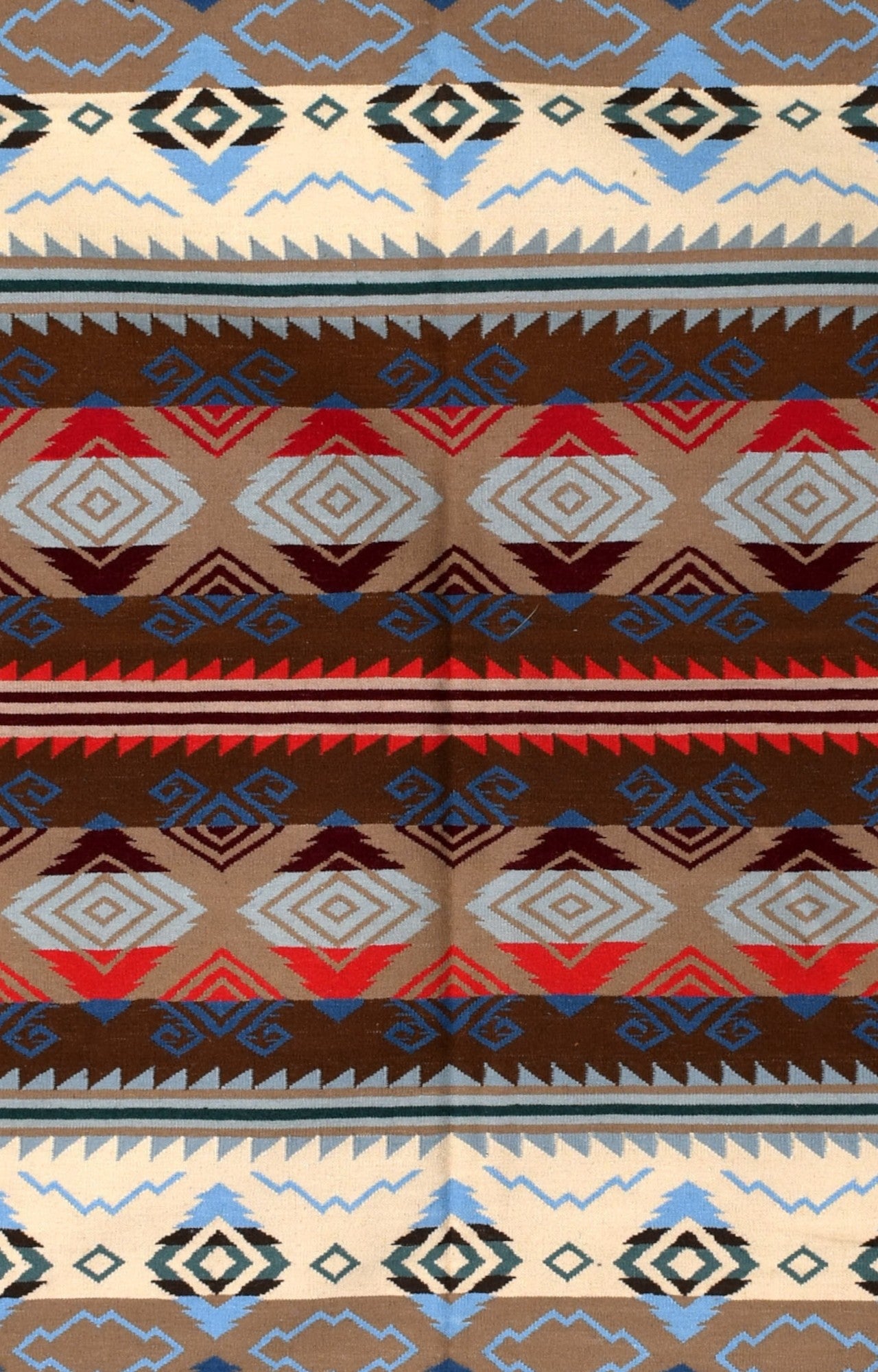 Colorful Handwoven Woolen Rug