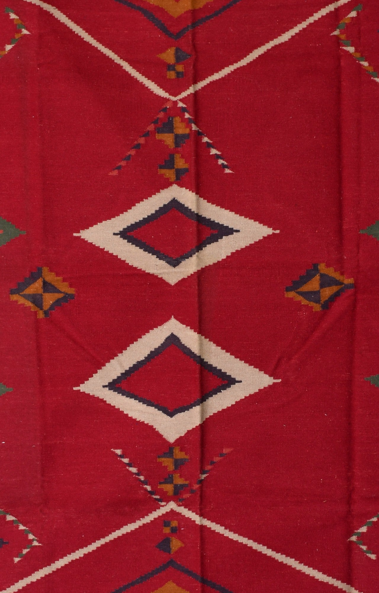 Handwoven Argyle Motif Rug