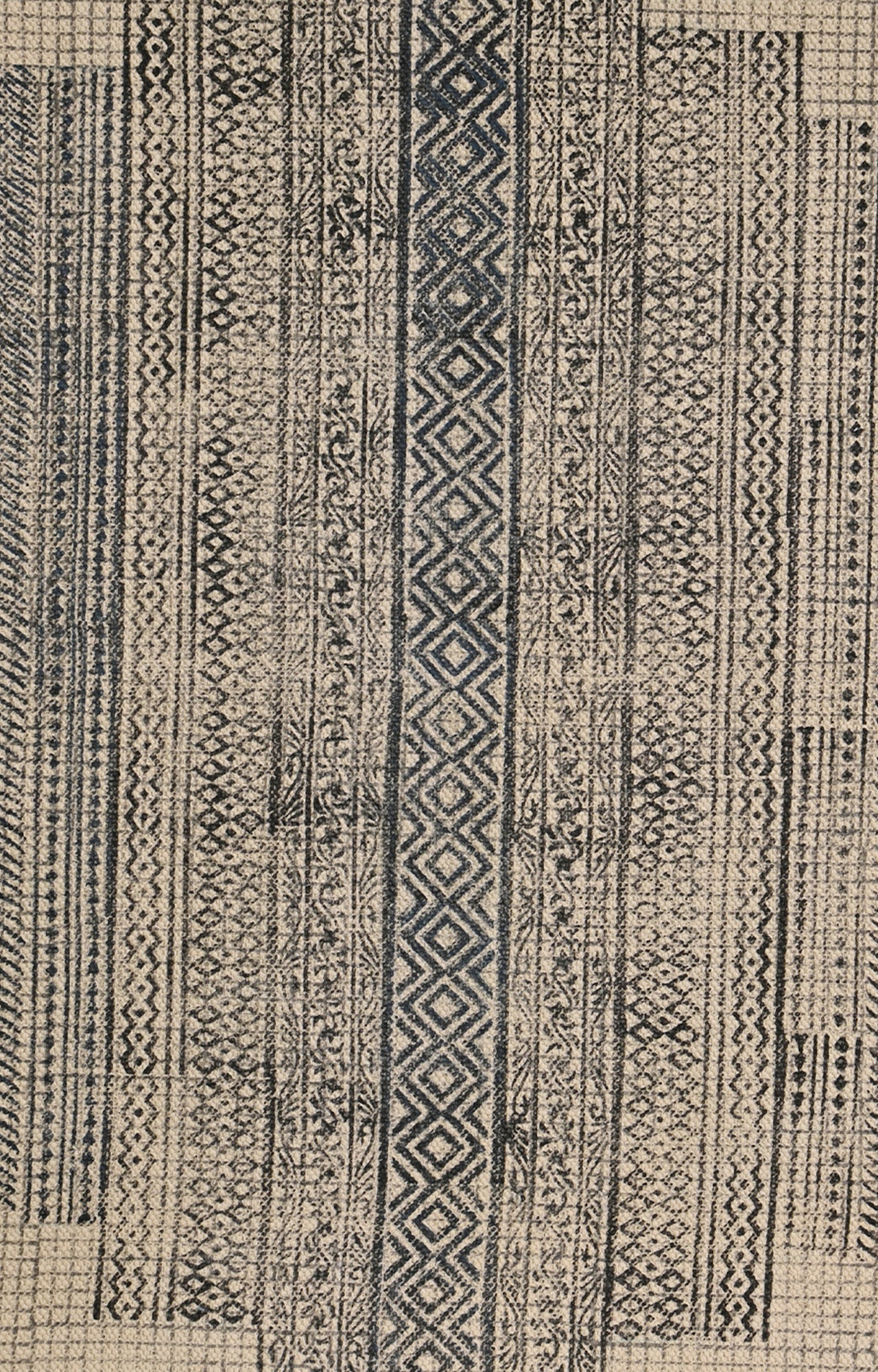 Geometric Cascade Screen Printed Rug