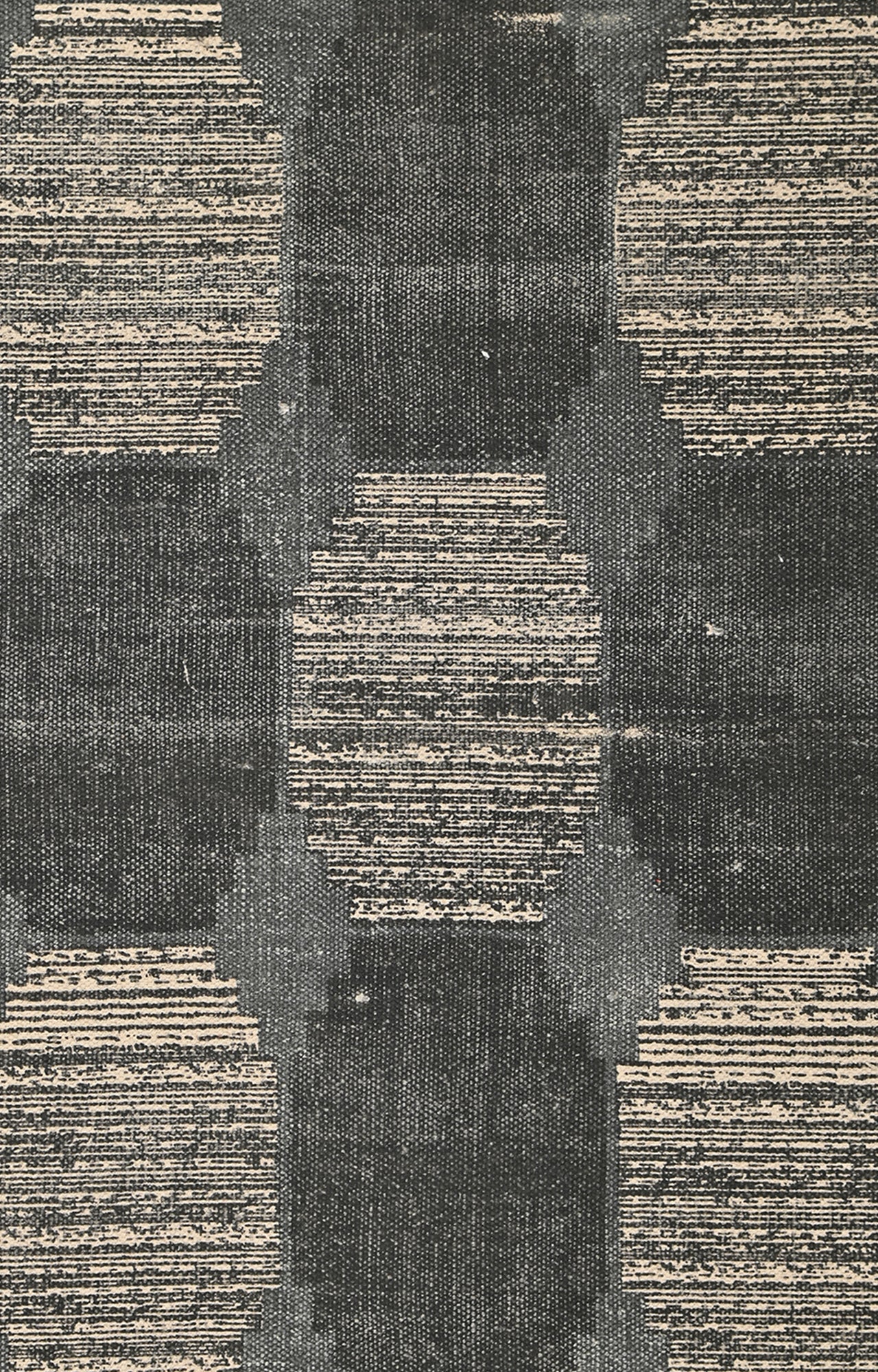 Ash & Ivory Offset Grid Cotton Rug