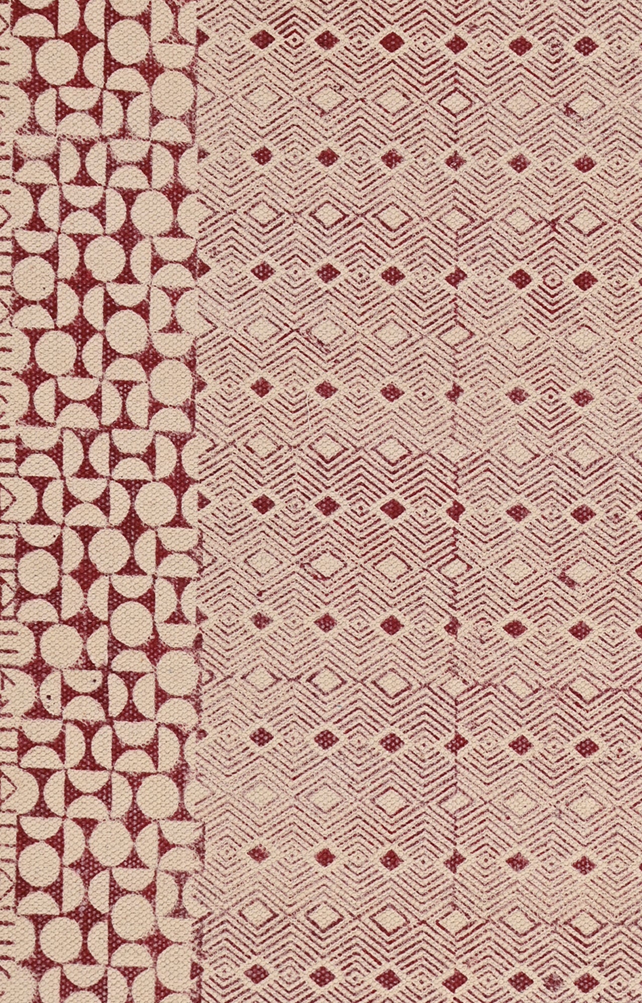 Rust Geometry Cotton Rug