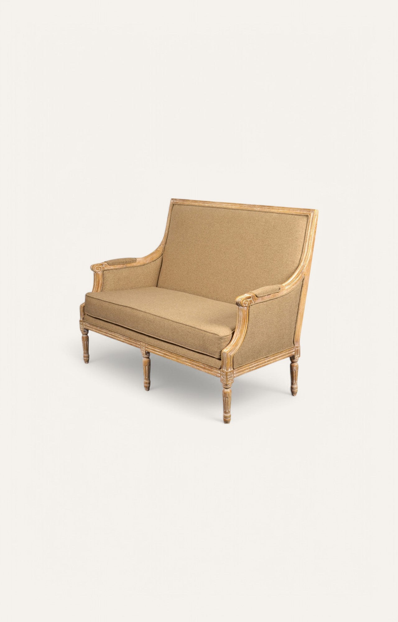 2 Seater Brown Finish Sofa