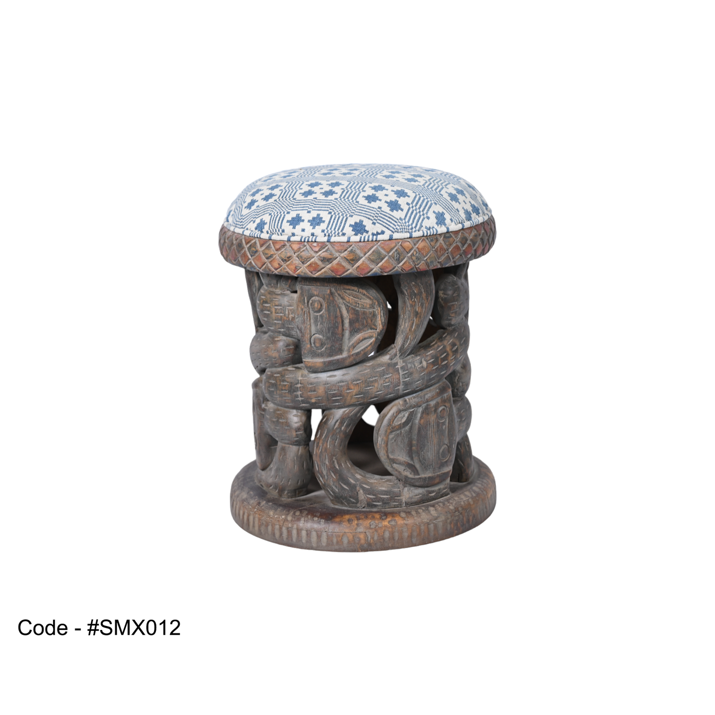 African Tribal Stool - Warm