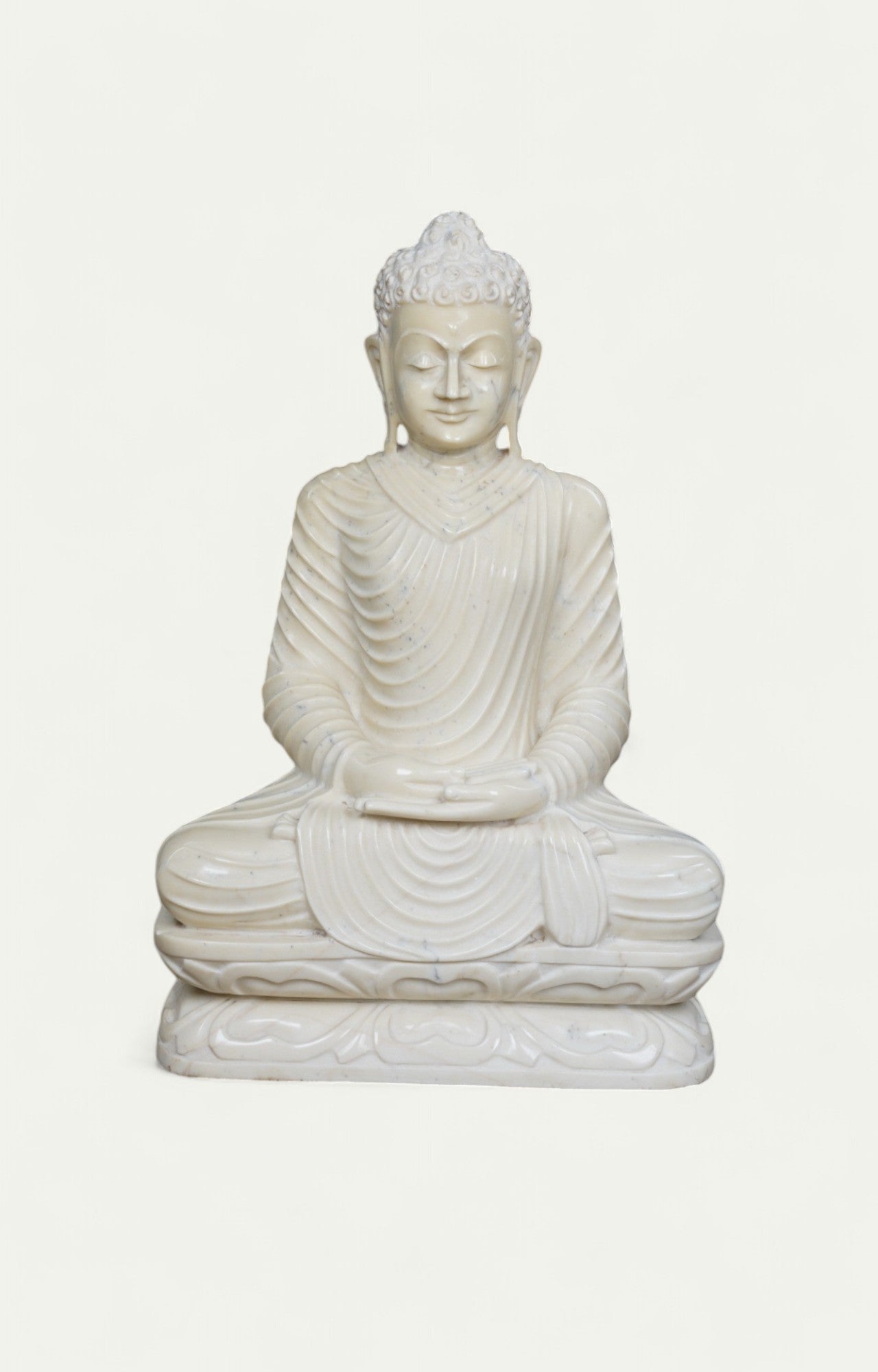 Marble Meditation Buddha - Beige
