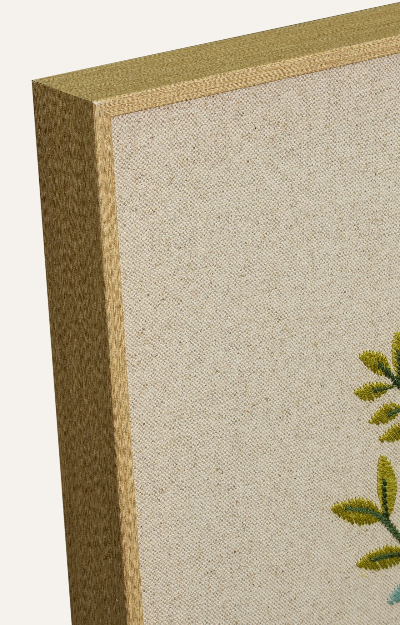 Floral Embroidery Art with Frame