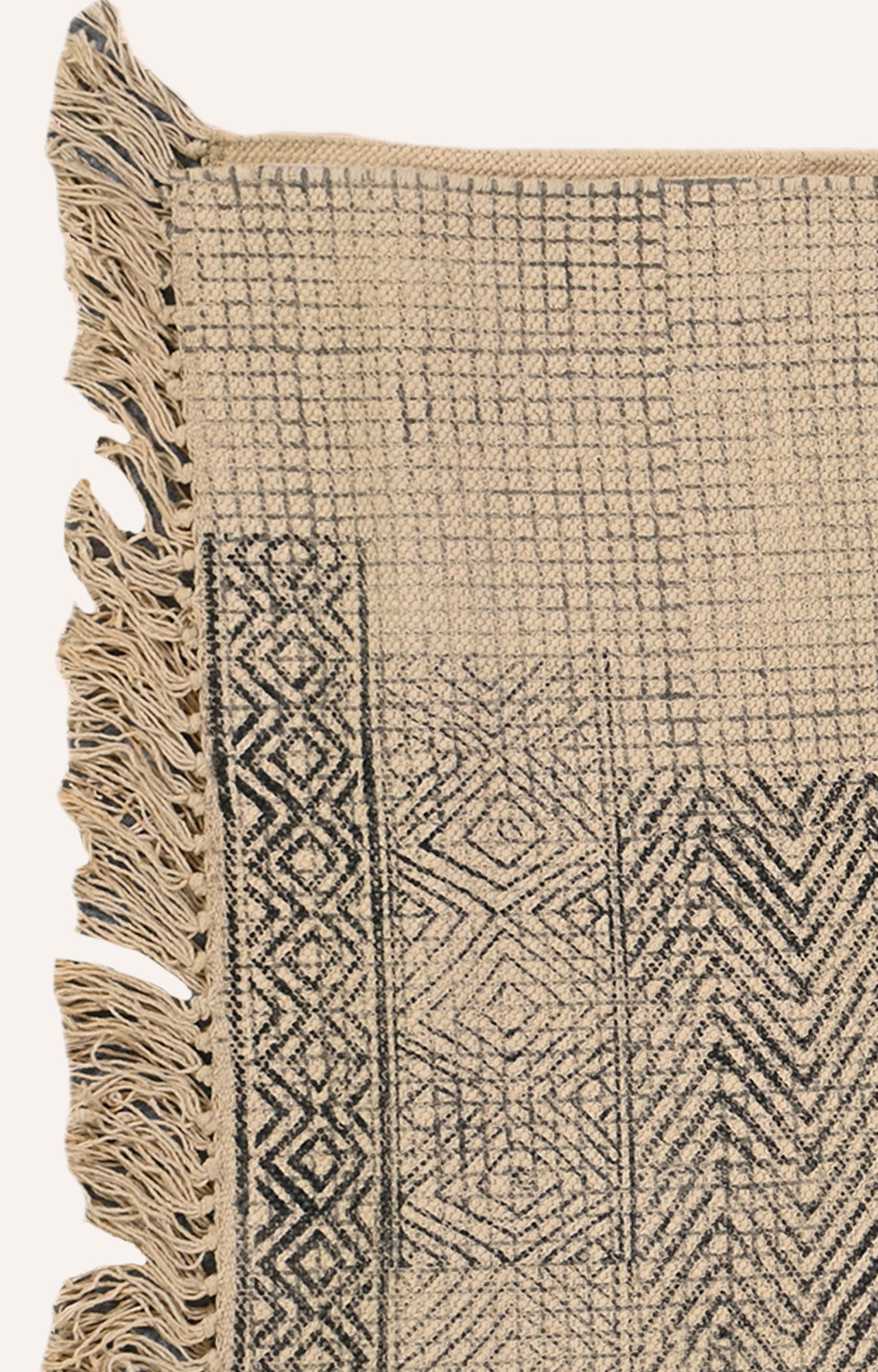 Geometric Cascade Screen Printed Rug