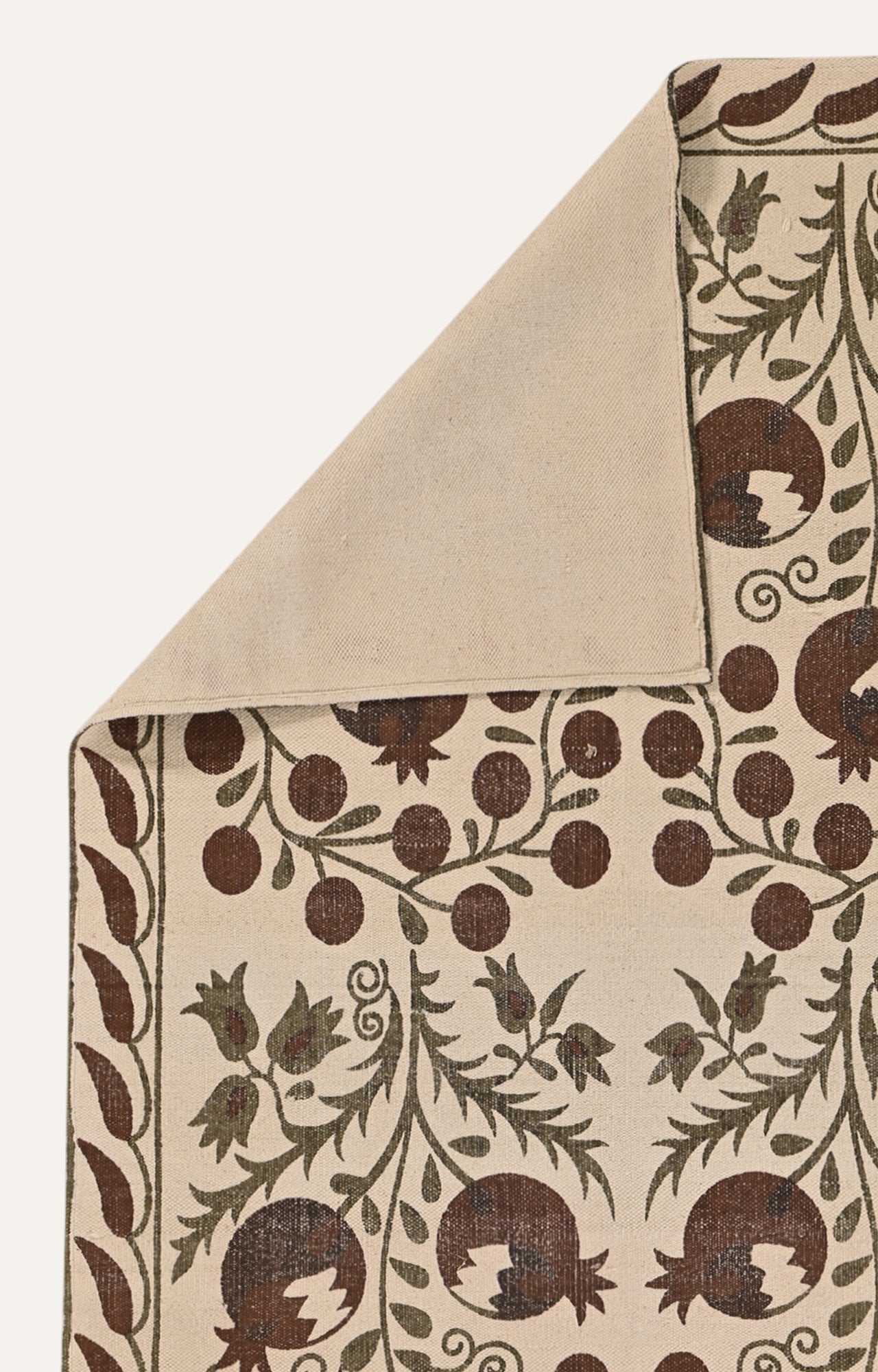 Pomegranate Garden Cotton Rug