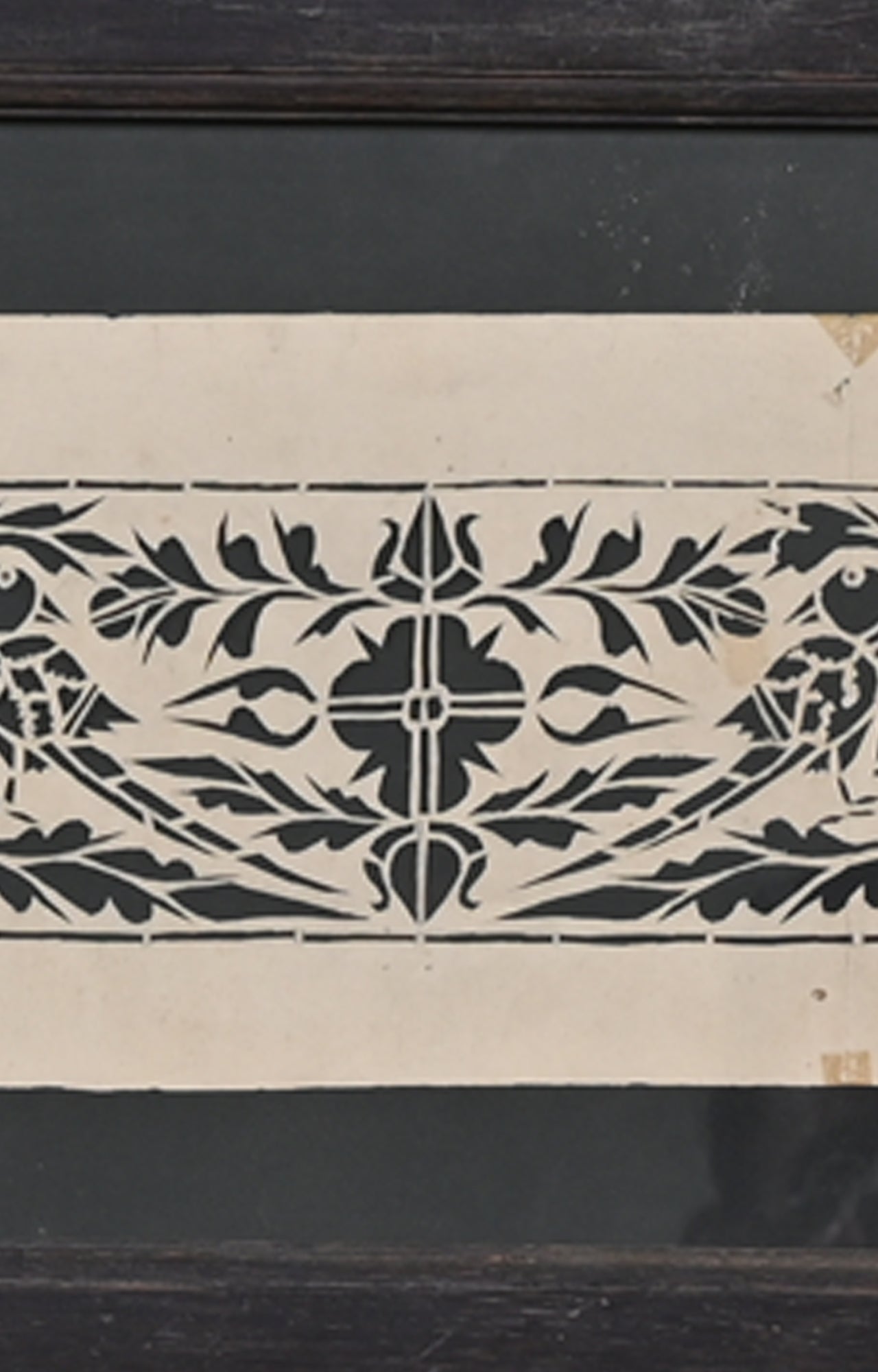 Floral Handmade paper stencil (Framed)