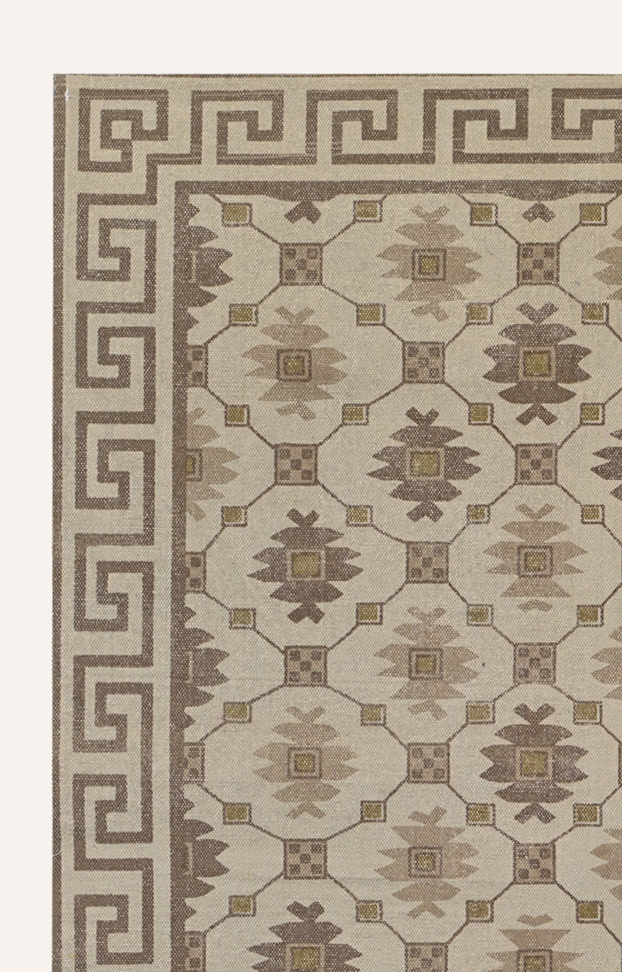 Greek Bloom Screen Printed Rug