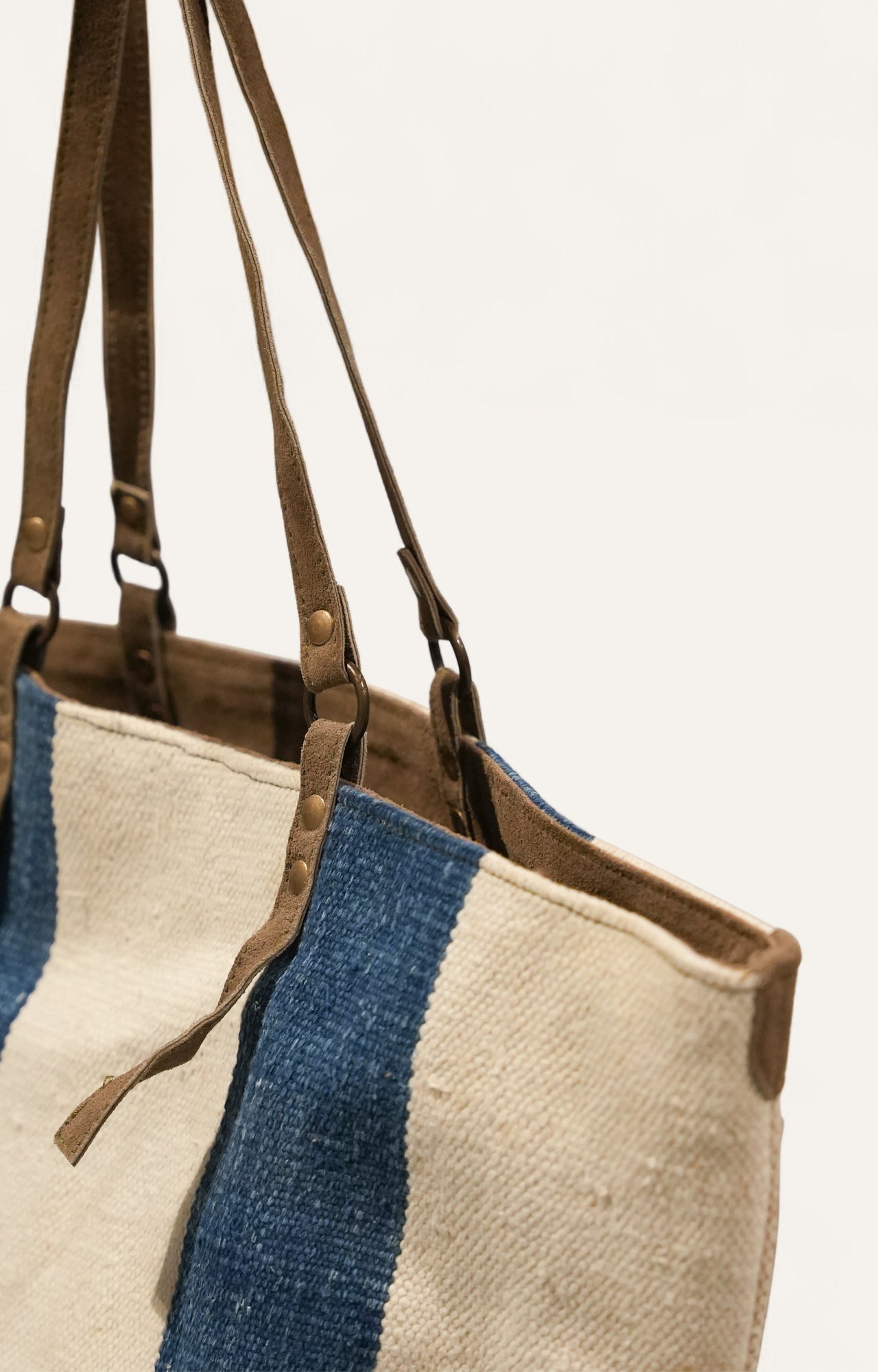Striped Handwoven Cotton Tote Bag